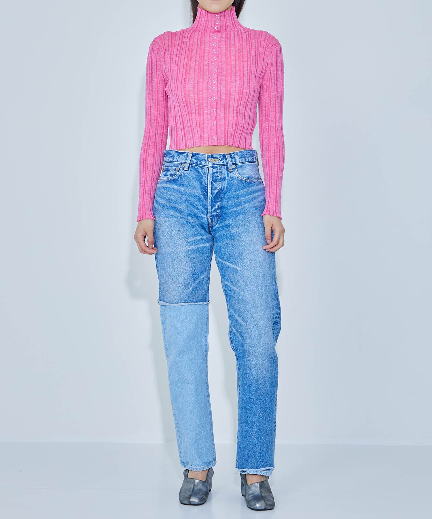 Sheer Rib Knit Cardigan STUDIOUS