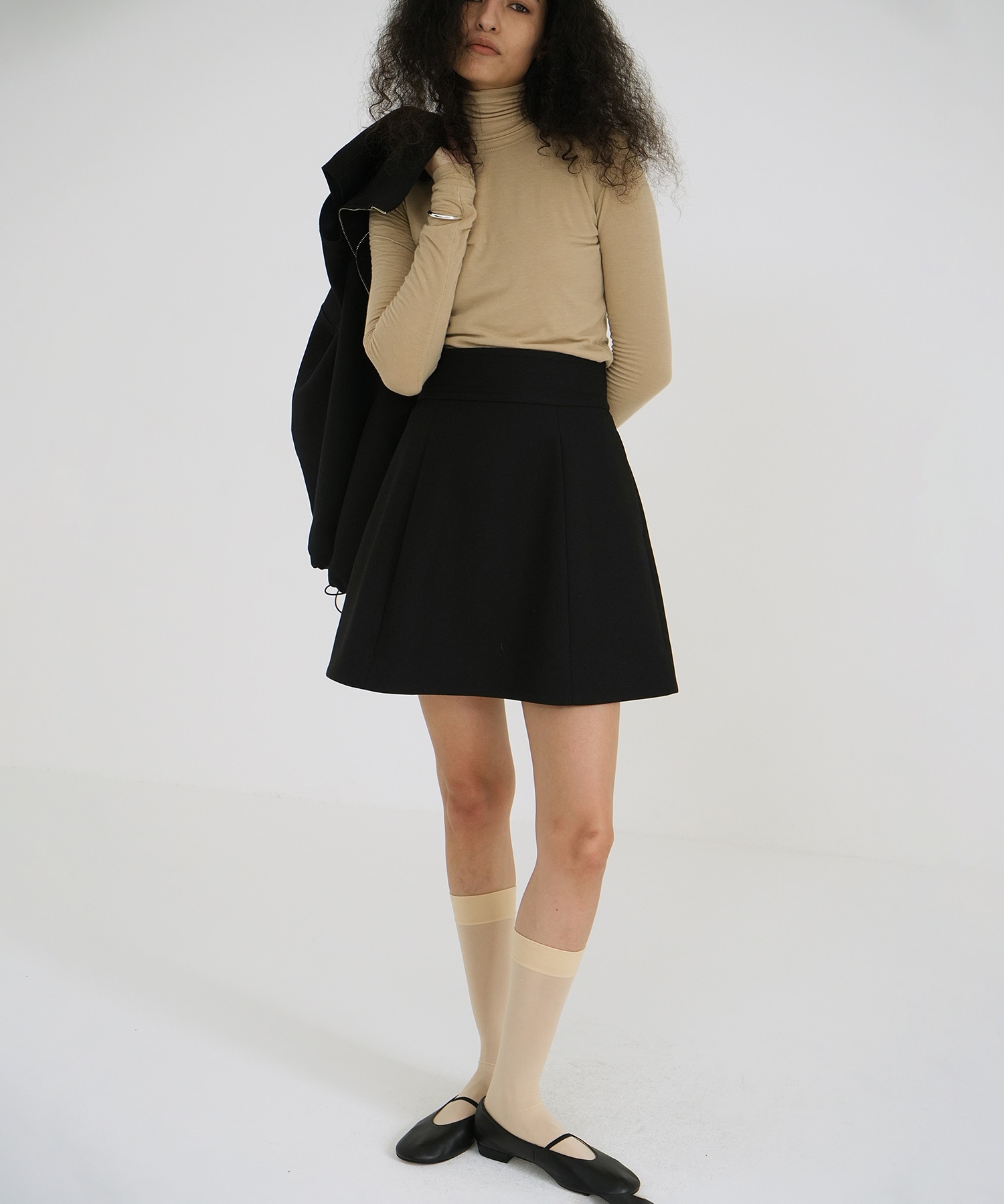 WIDE BELT CONSTRUCTIVE MINI SKIRT CLANE