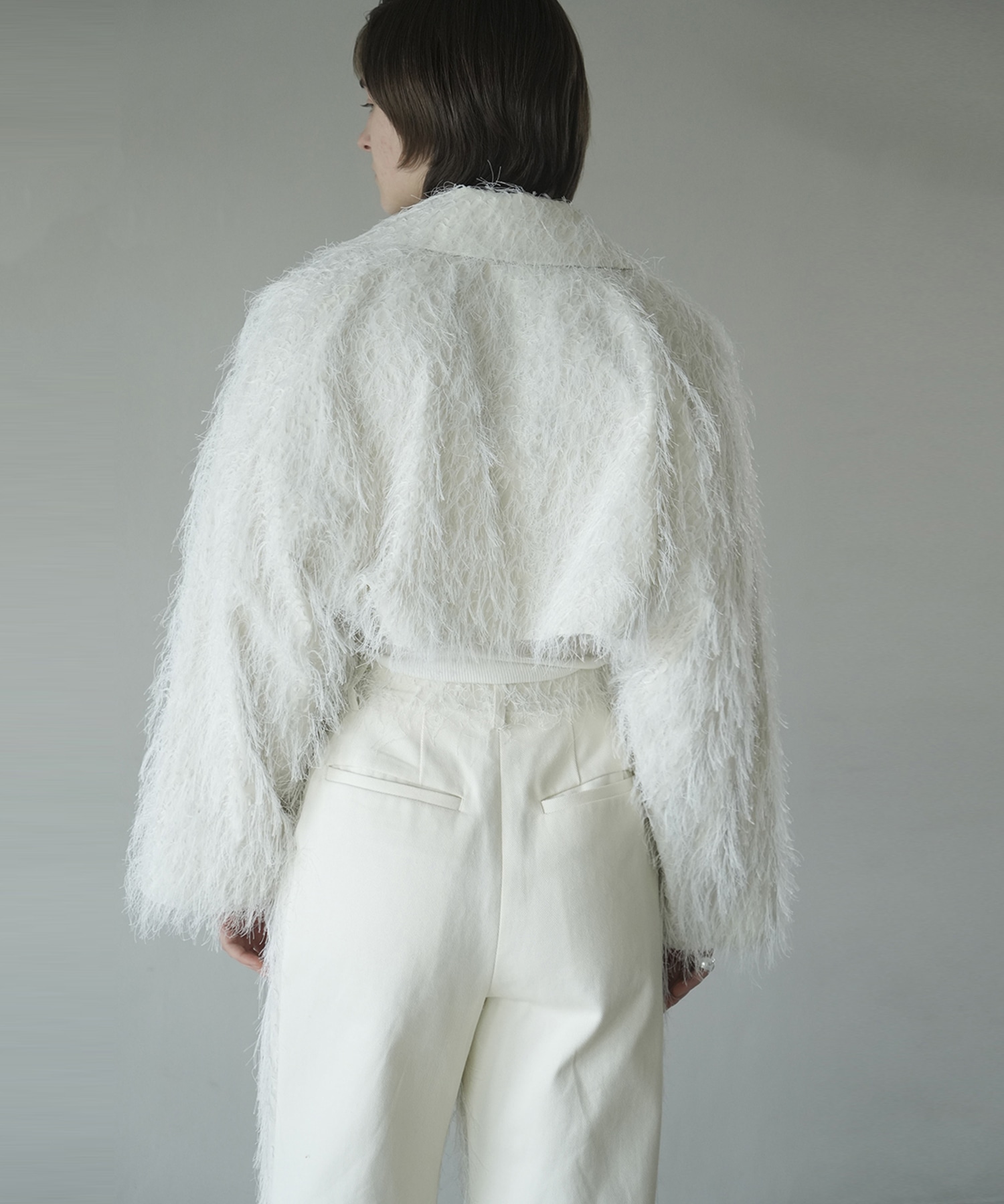 FRINGE SHORT JACKET CLANE