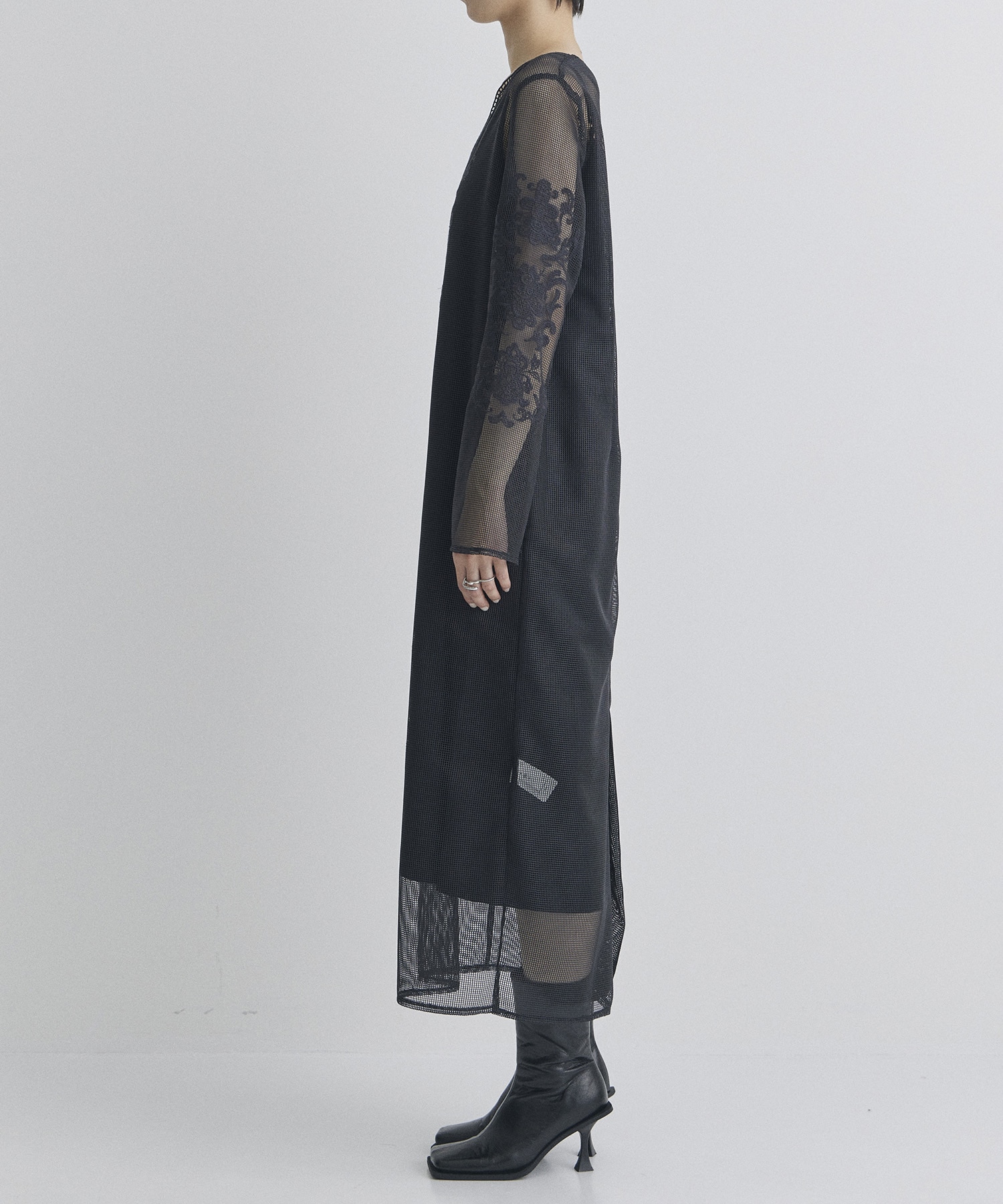 FLORA EMBROIDERY MESH DRESS AMERI