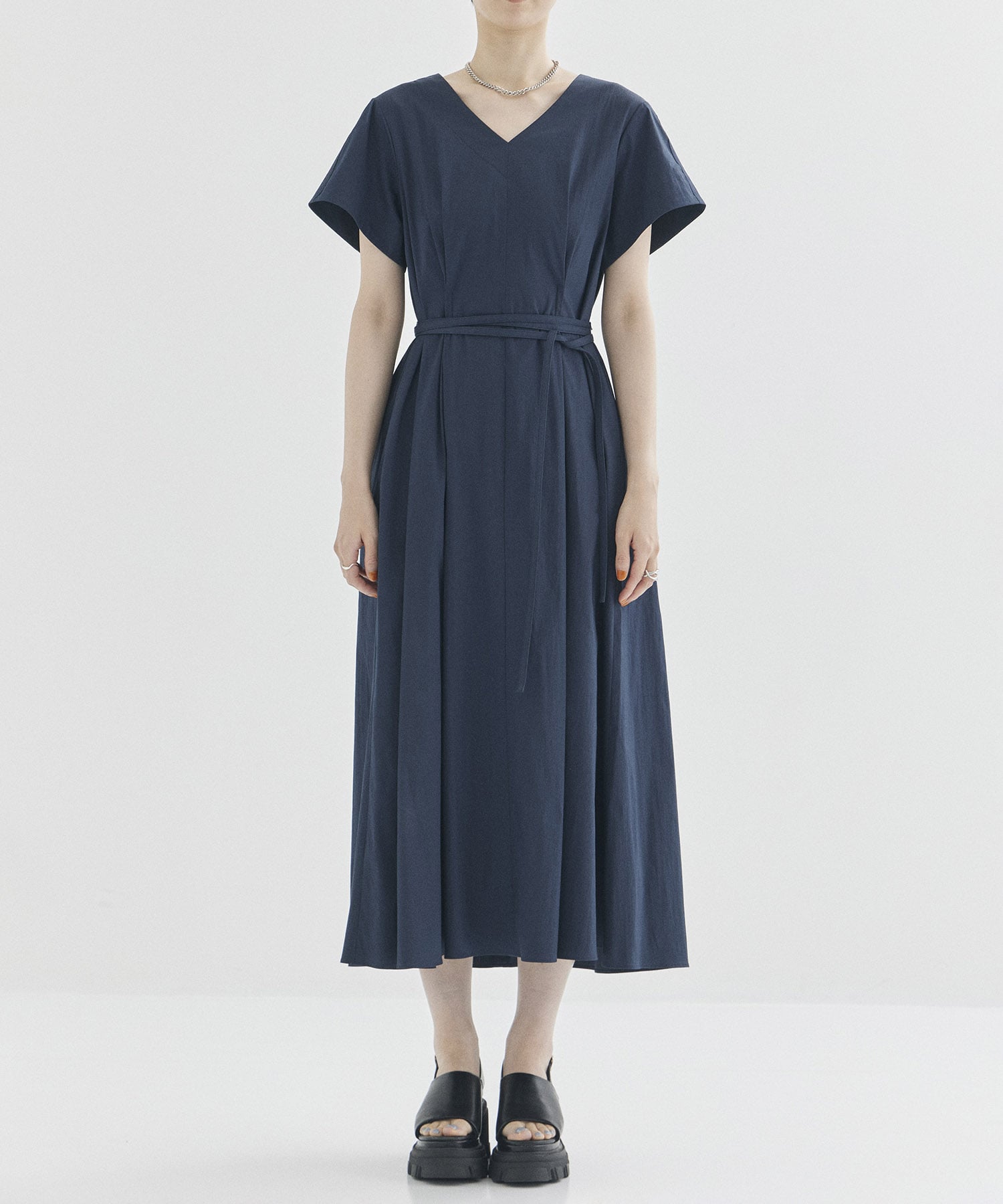 V-Neck Flare Dress STUDIOUS