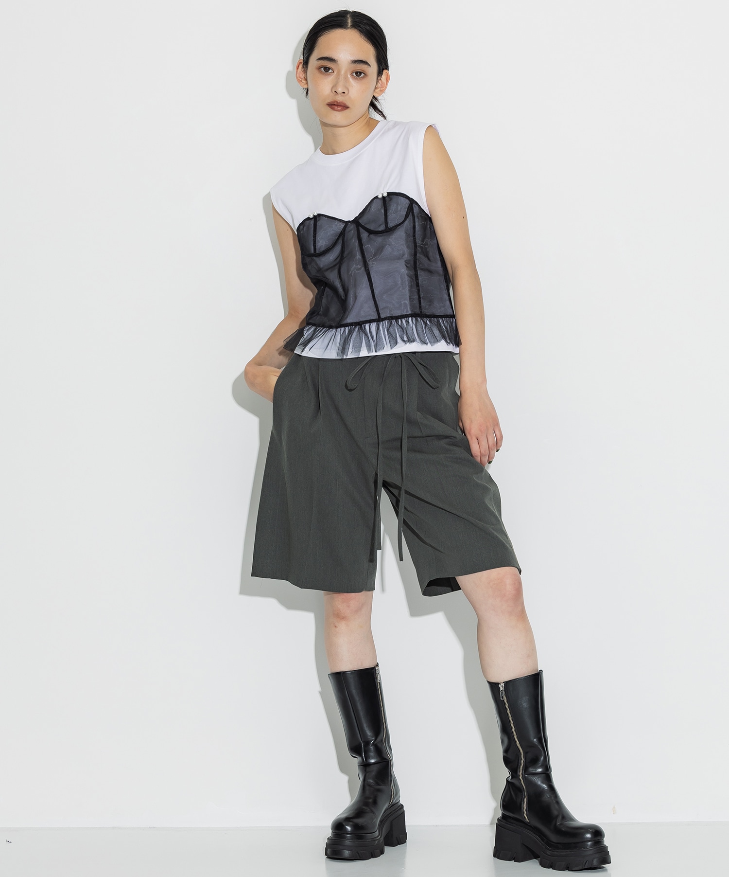 別注Tulle Corsert T-shirt VIVIANO
