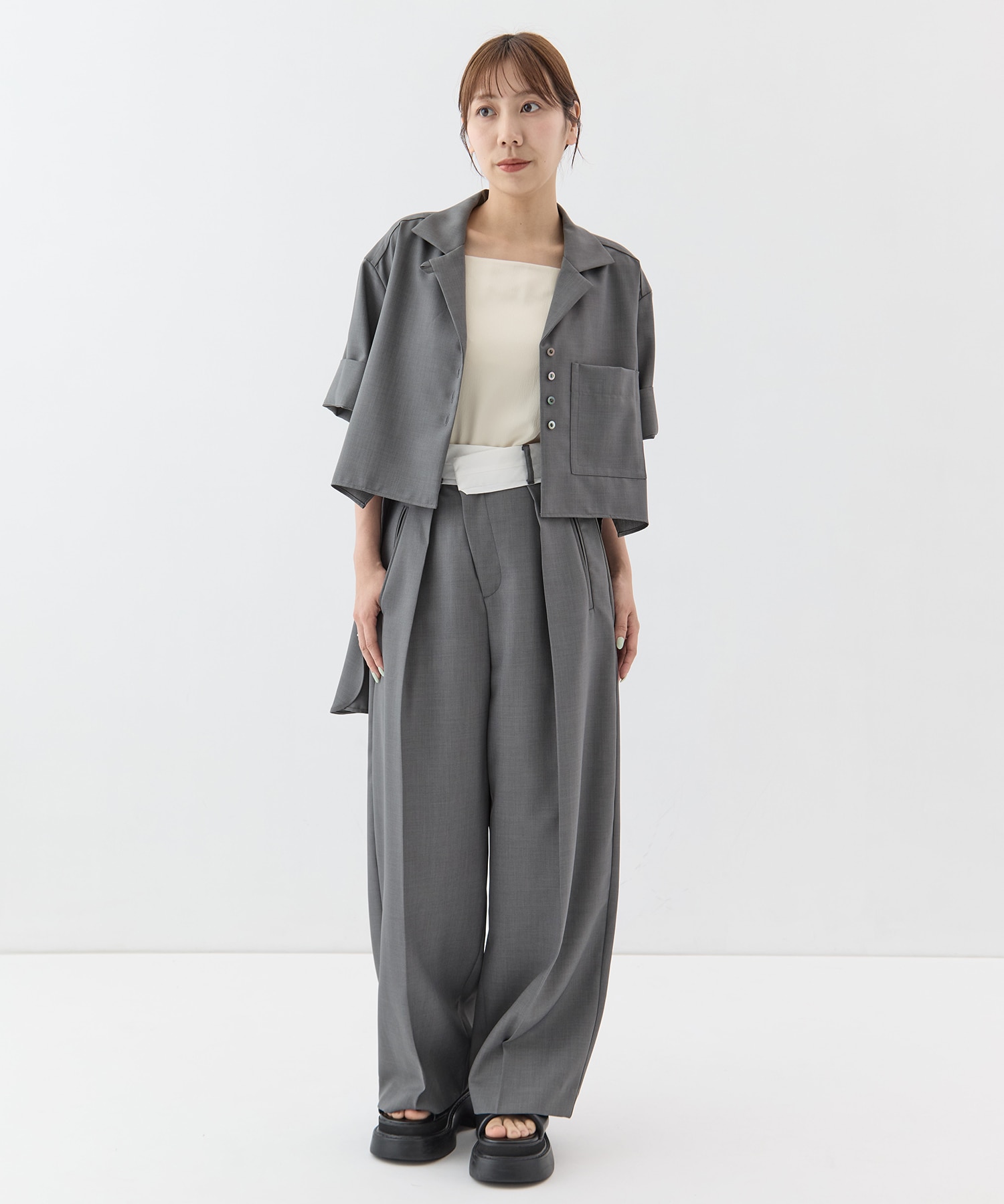 Asymmetric Front Trousers STUDIOUS
