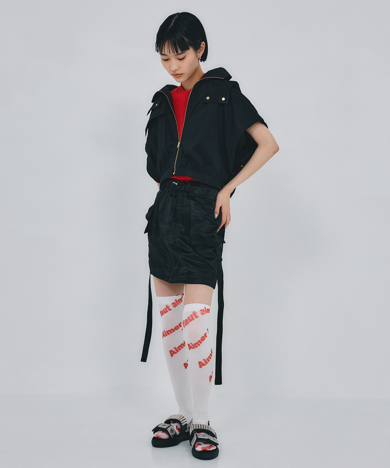 別注2WAY see-through cropped blouson THINGS THAT MATTER