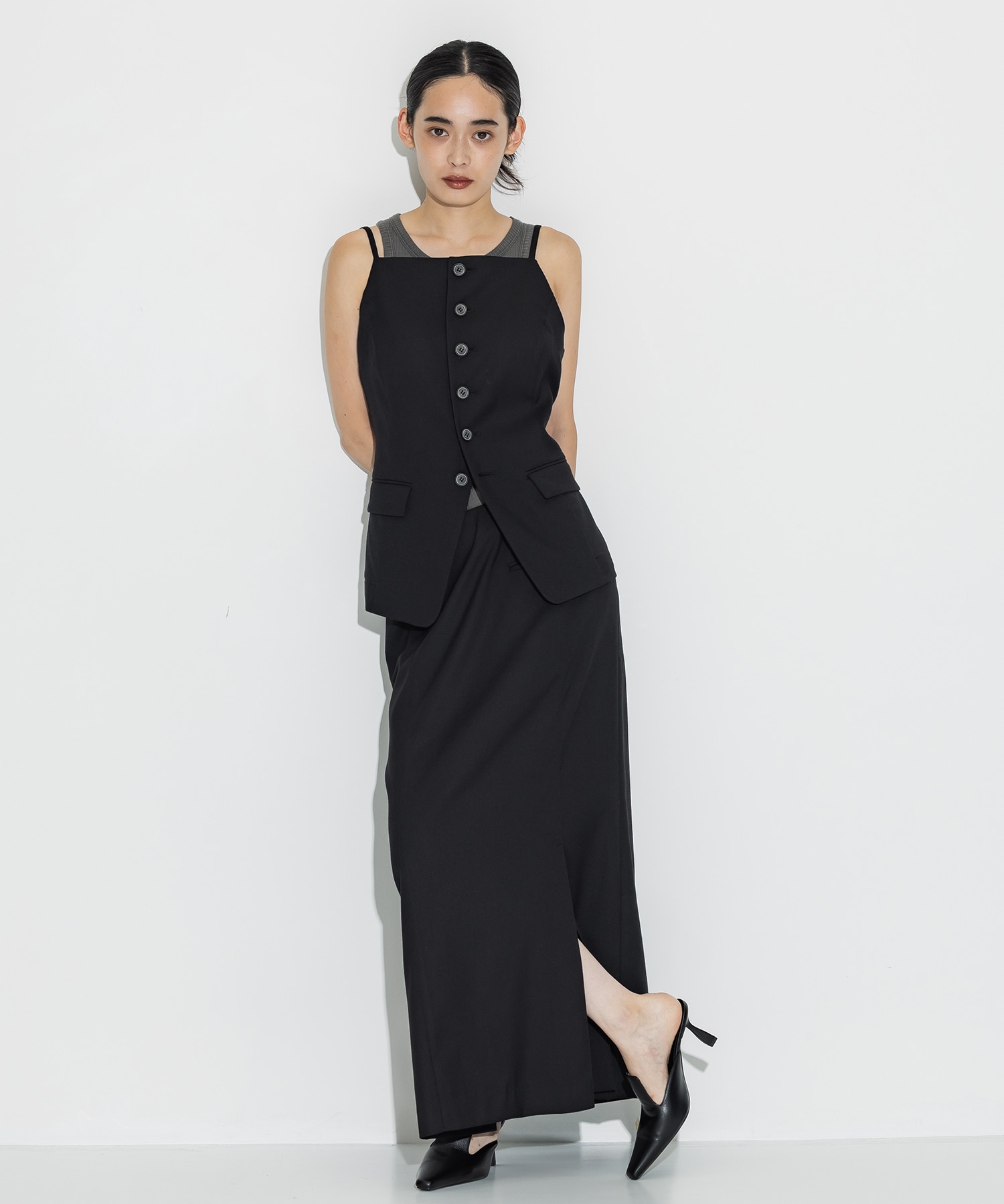 Side Vents Pencil Skirt 