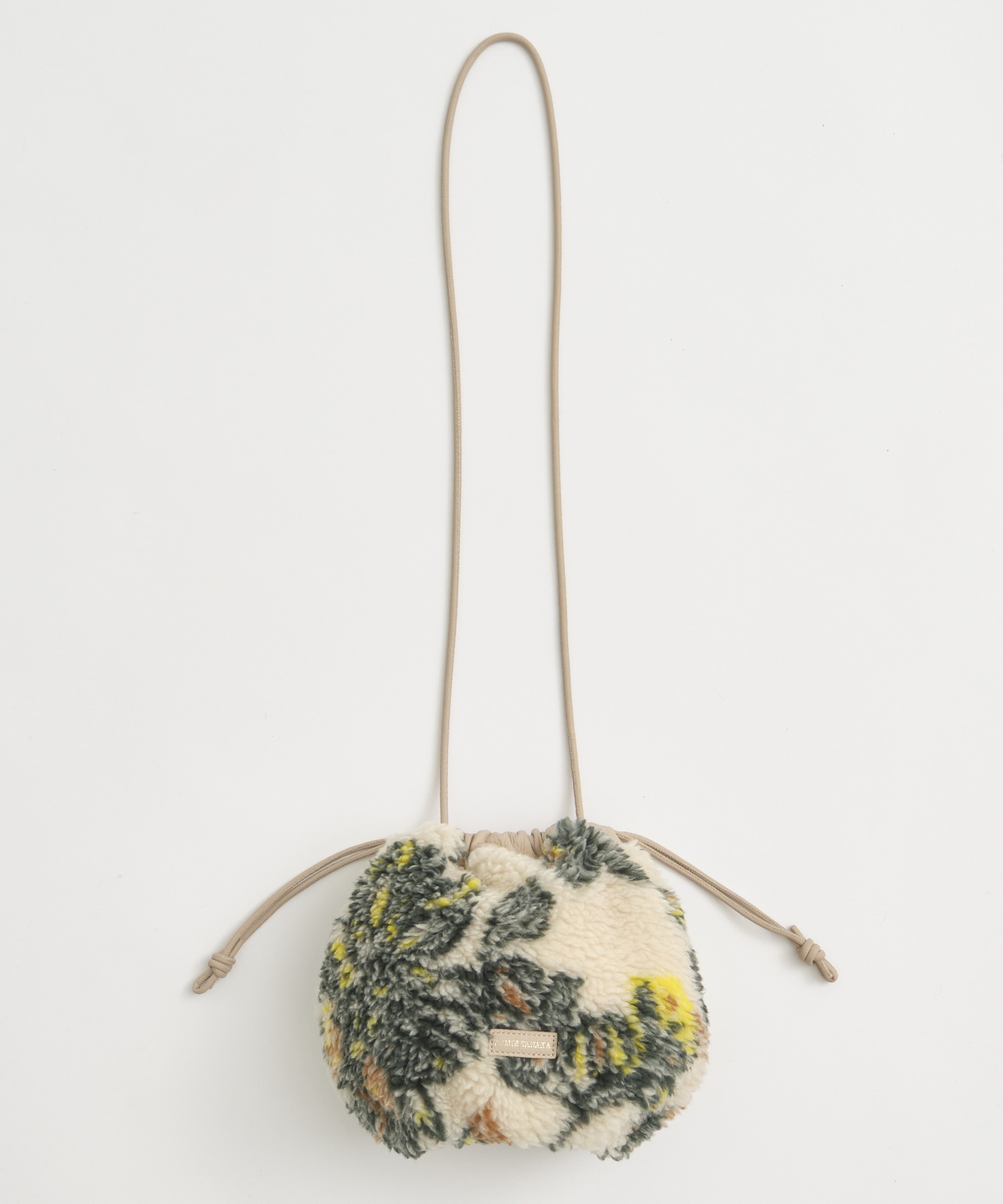 別注jacquard boa drawstring bag FUMIE=TANAKA