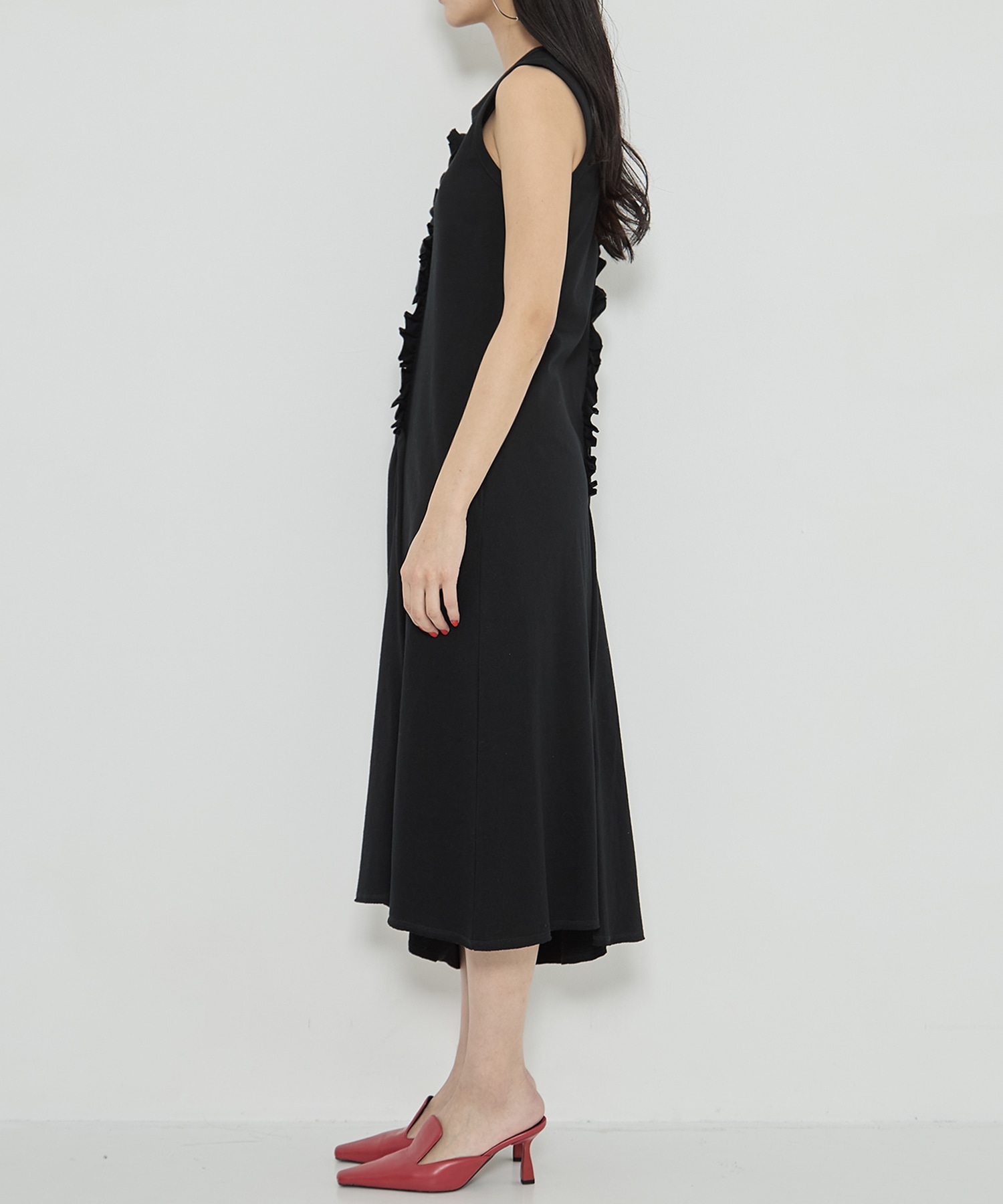 ギャザリングロングドレス T sulvam