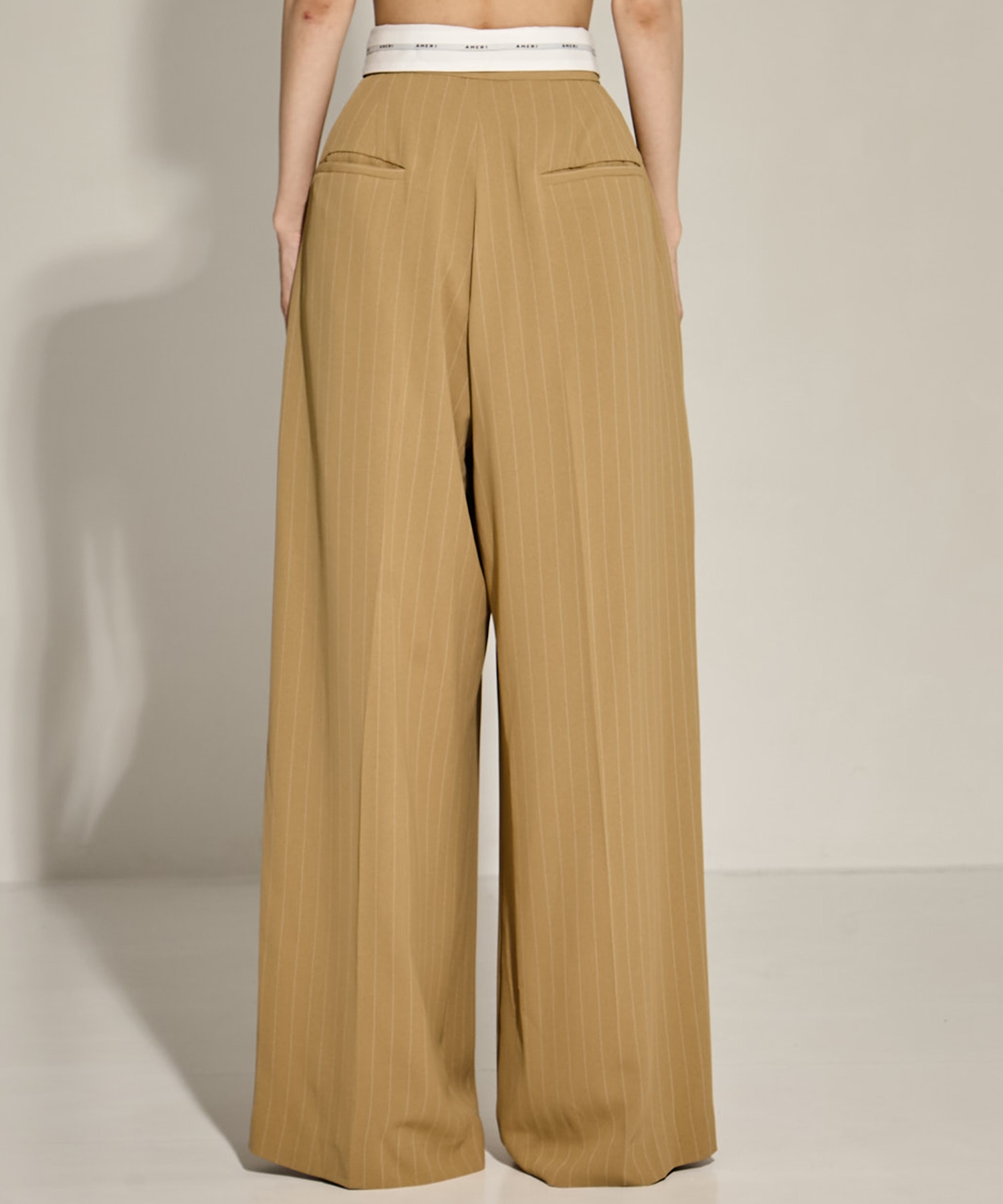 TURN BACK WATIST WIDE PANTS AMERI