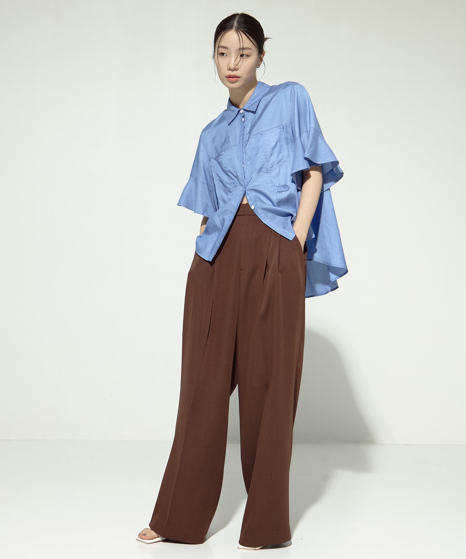 Hem Flare 2way Blouse STUDIOUS