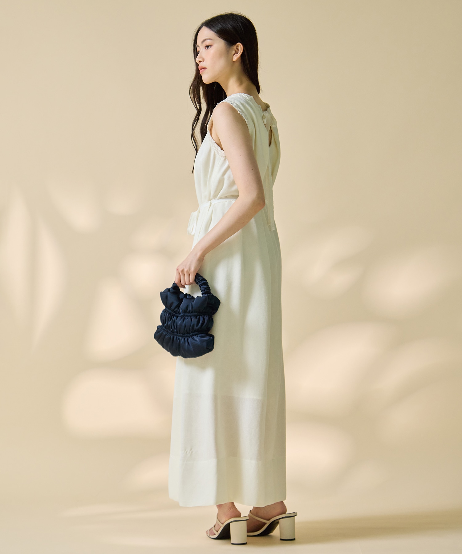 V Neck Sleeveless Mesh Dress STUDIOUS