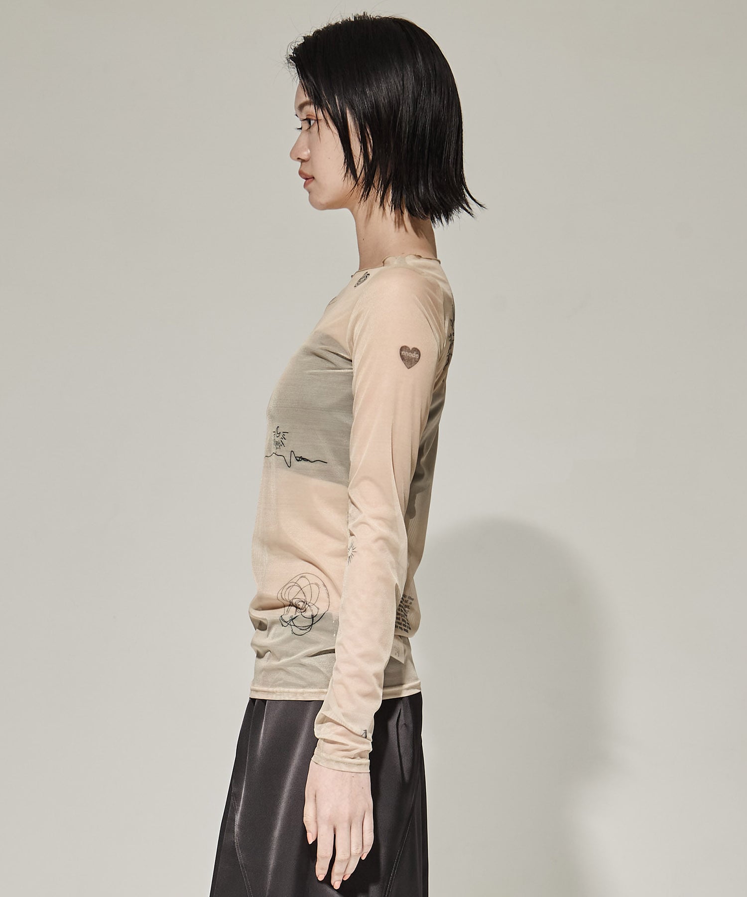 PLANET SHEER TATTOO WITH BUISTIER TOP AMERI