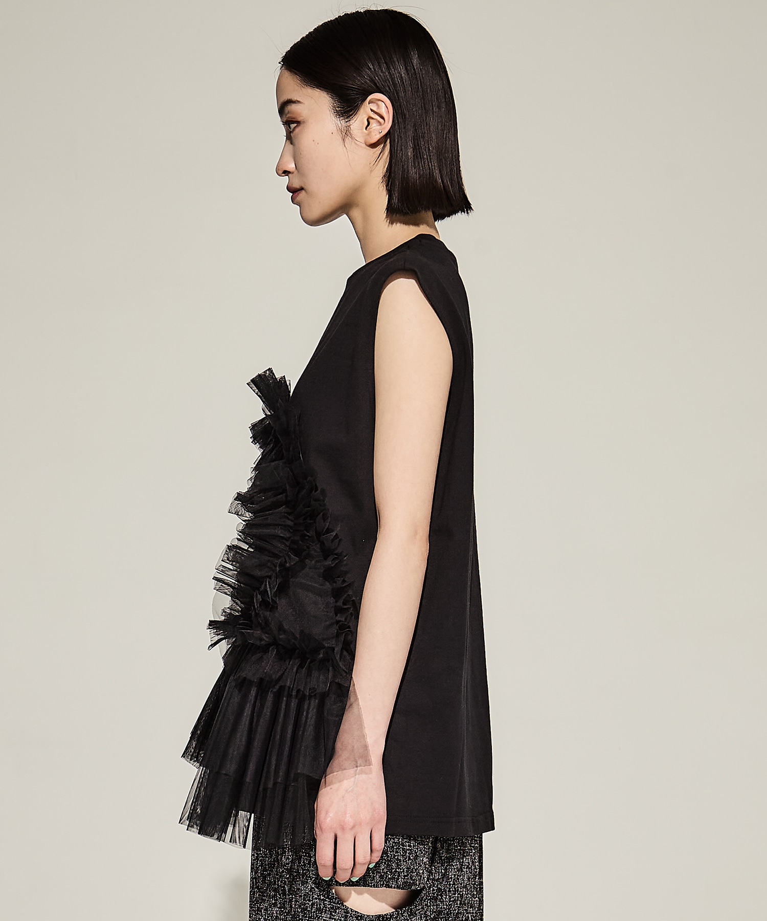 Tulle Sleeveless T-Shirt VIVIANO