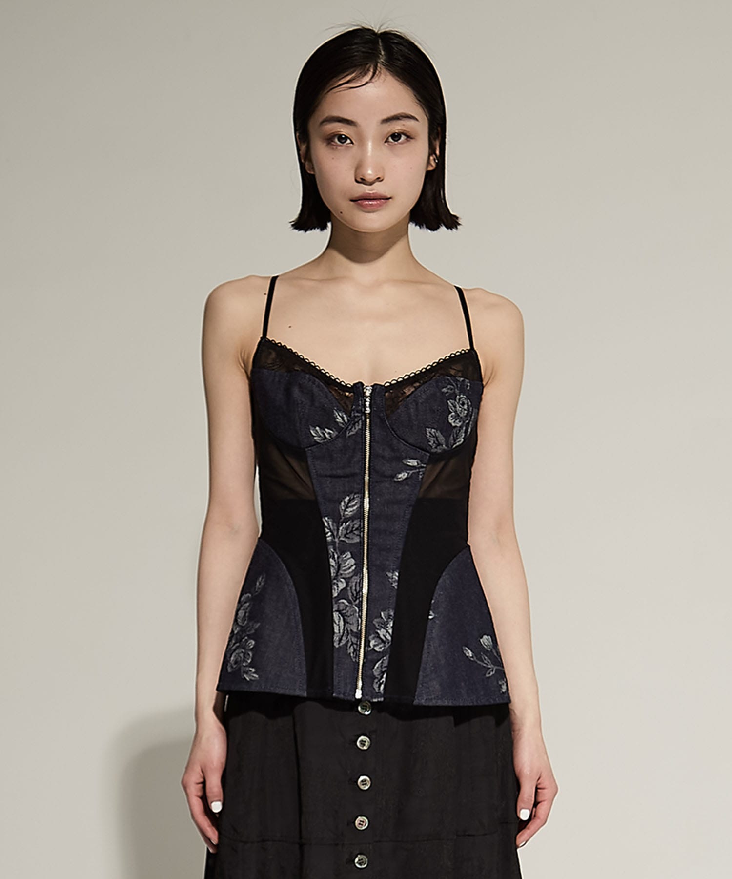 ROSE DENIM BUSTIER FETICO