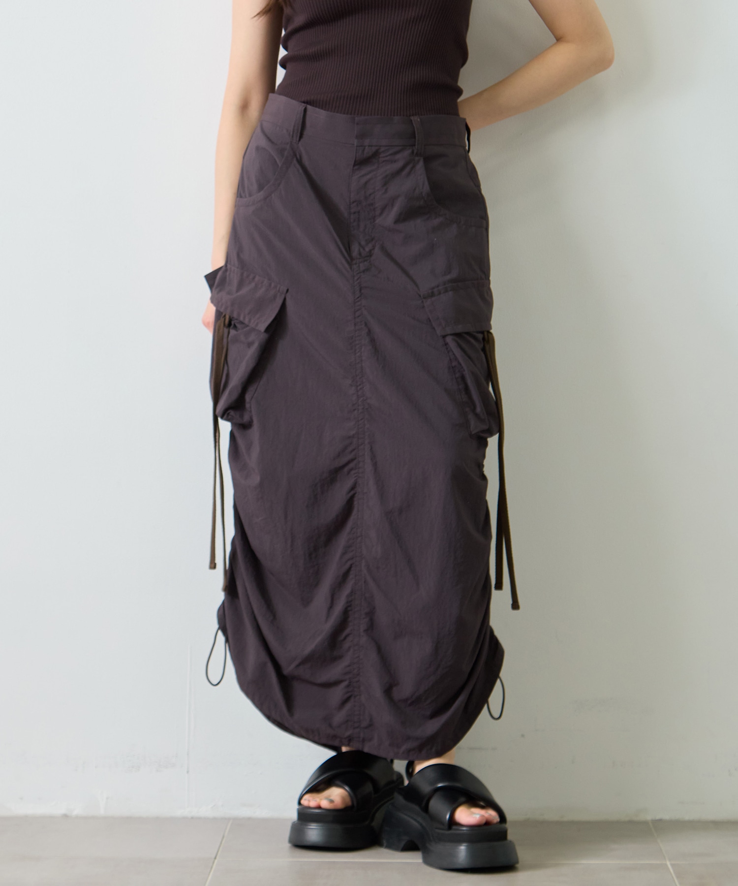 Drawstring Cargo Skirt STUDIOUS
