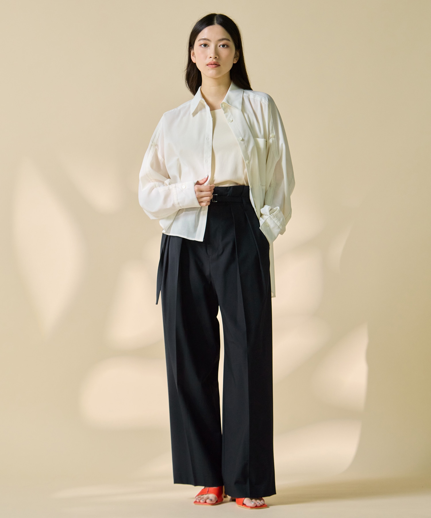 Belted High Waist Trousers STUDIOUS