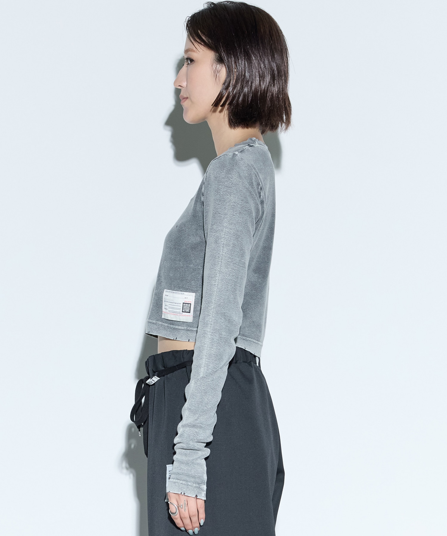 BLEACHED LONG SLEEVES TEE Maison MIHARA YASUHIRO