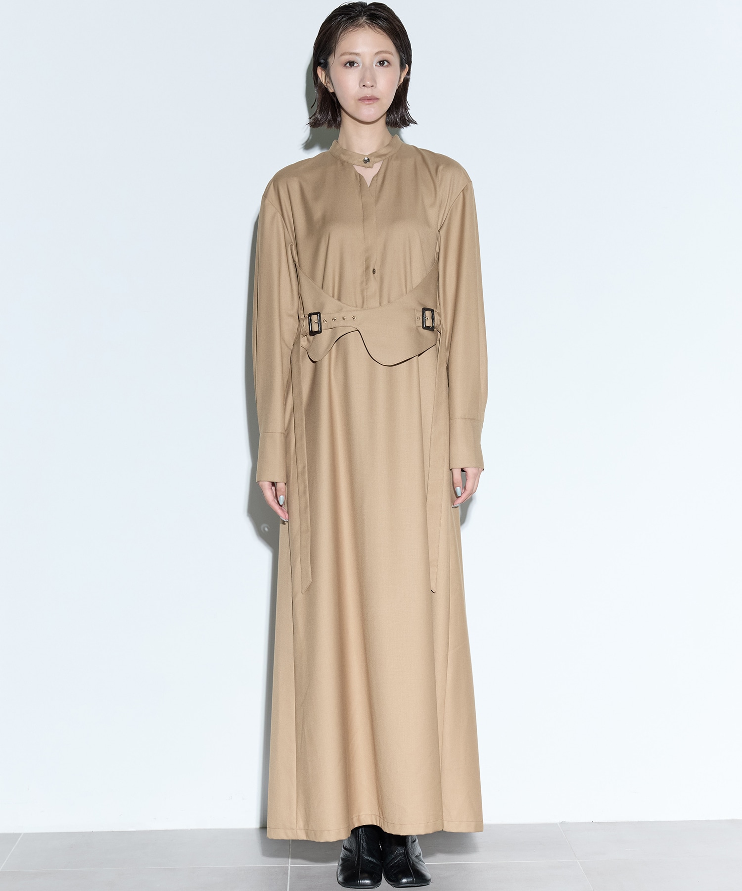 Cape belt dress MURRAL