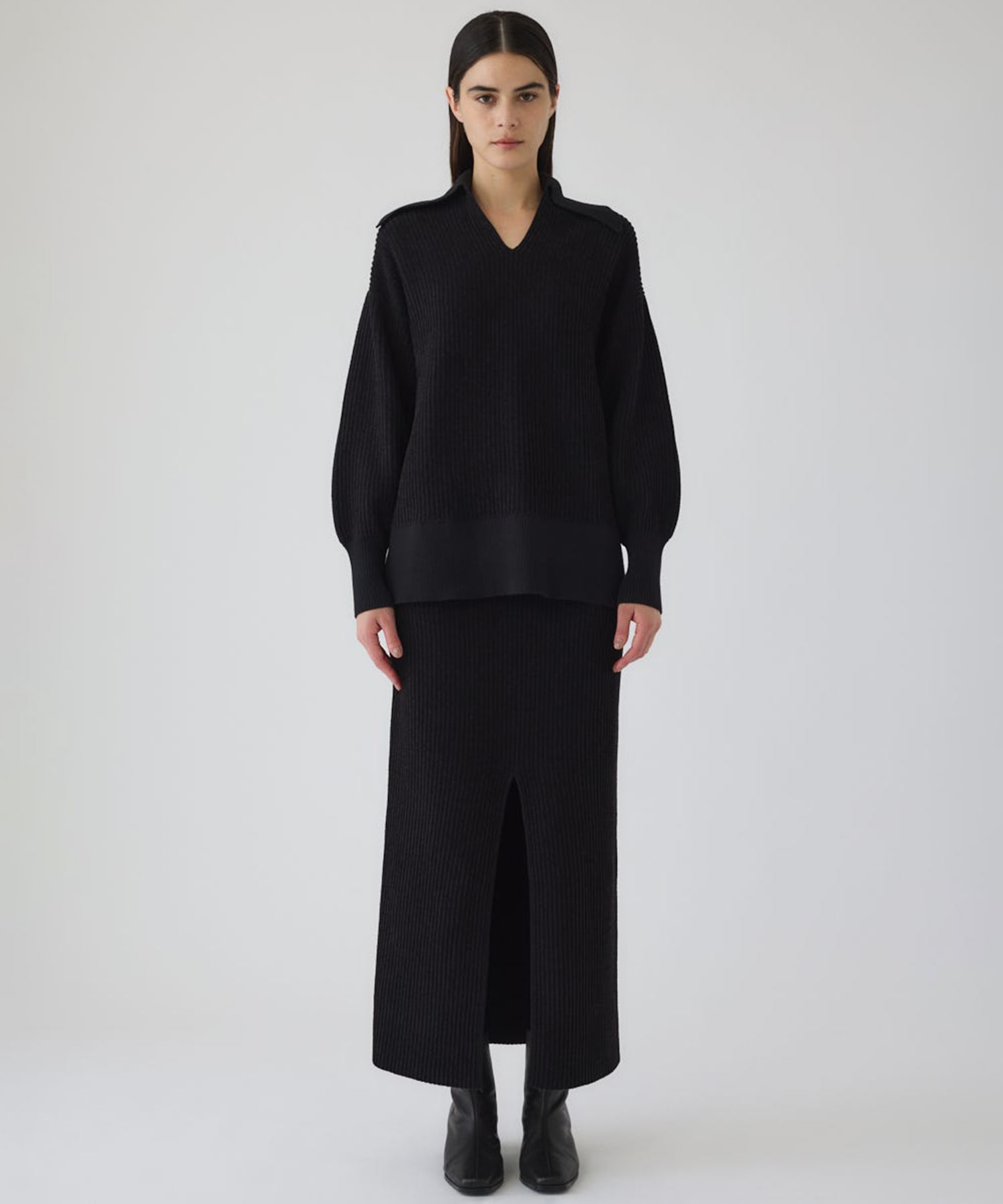 Basic coller rib pullover RIM.ARK