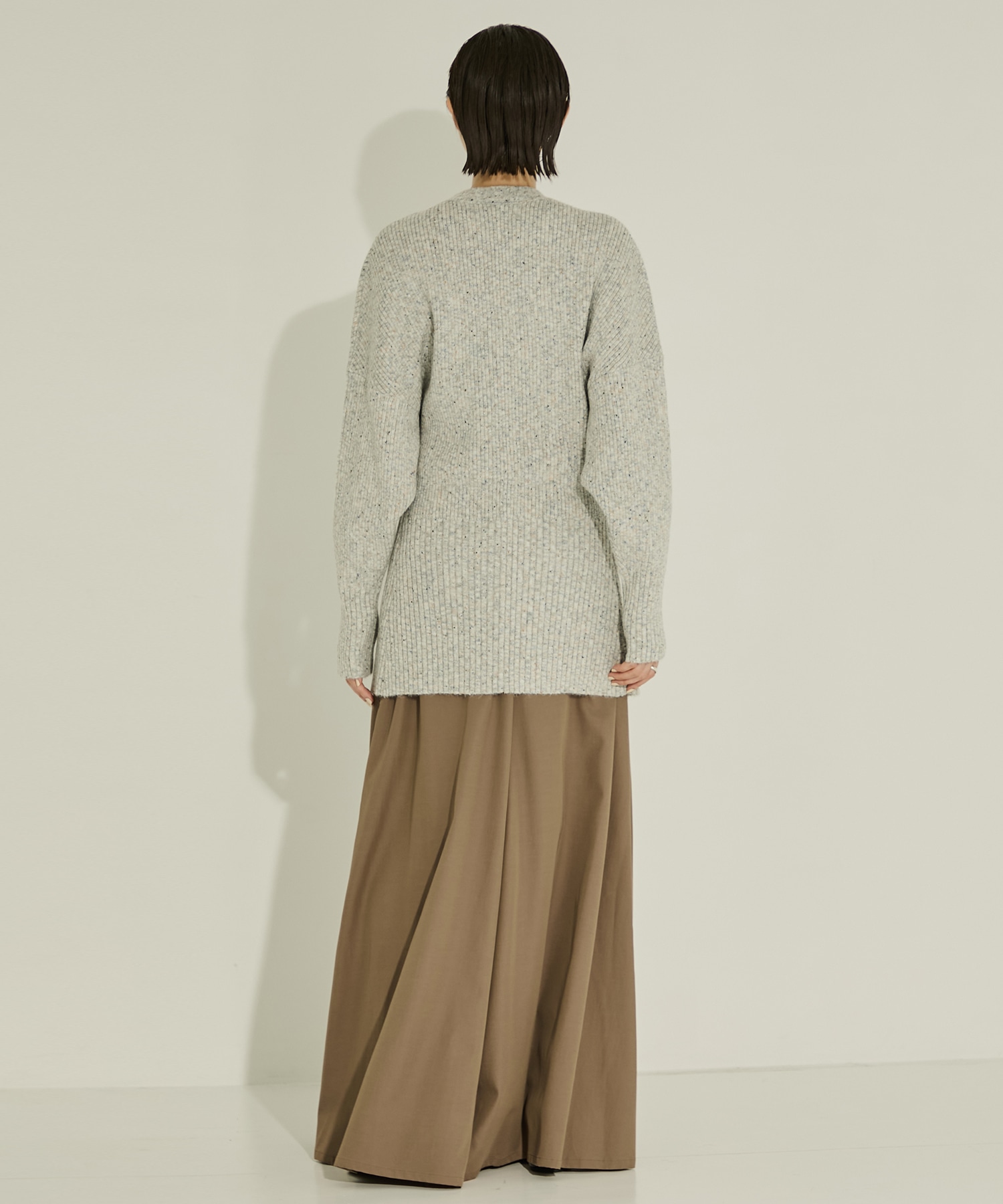Greer melange knit cardigan AKIRANAKA