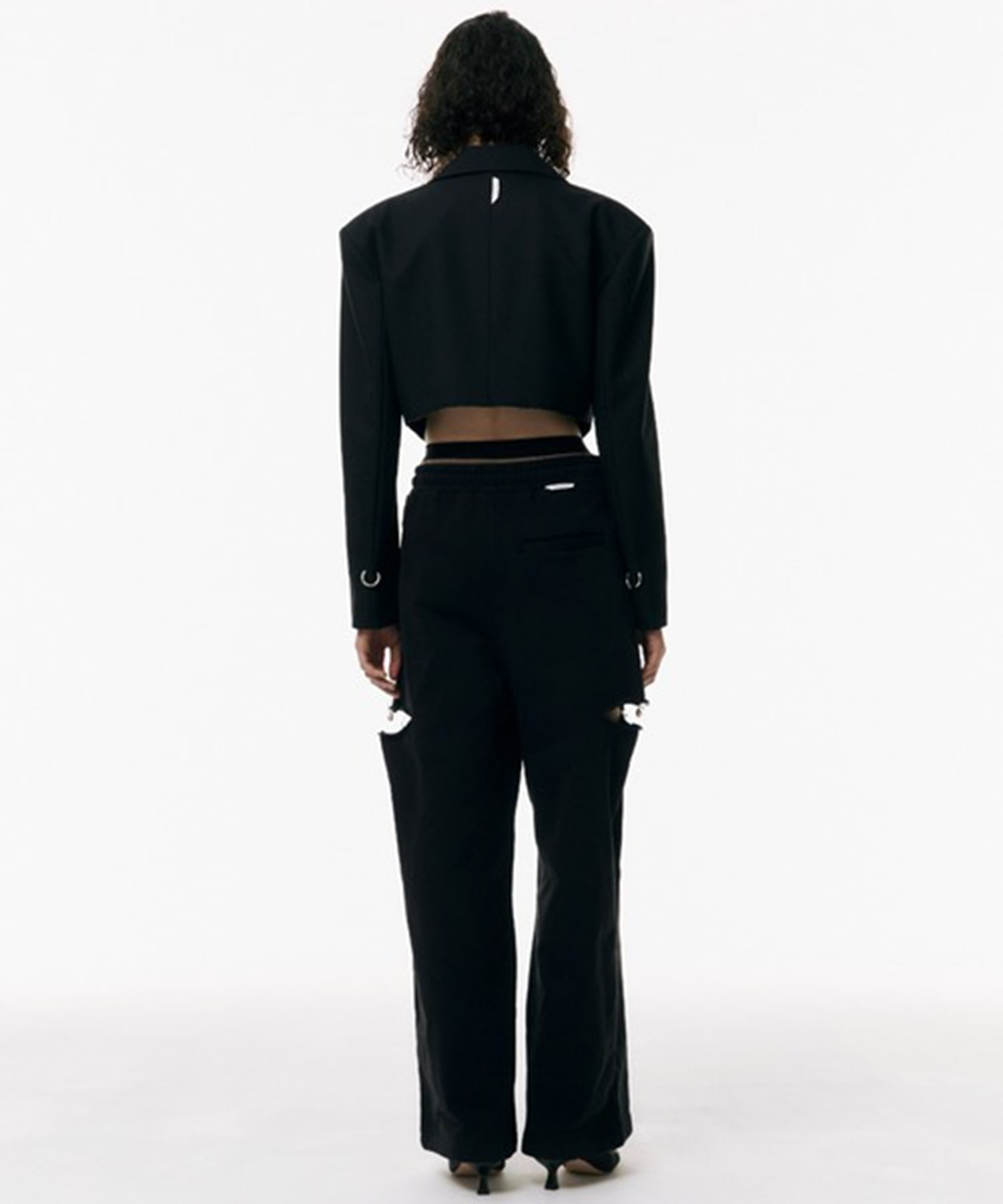 SLIT SWEAT PANTS with PEARL JOSEMOON