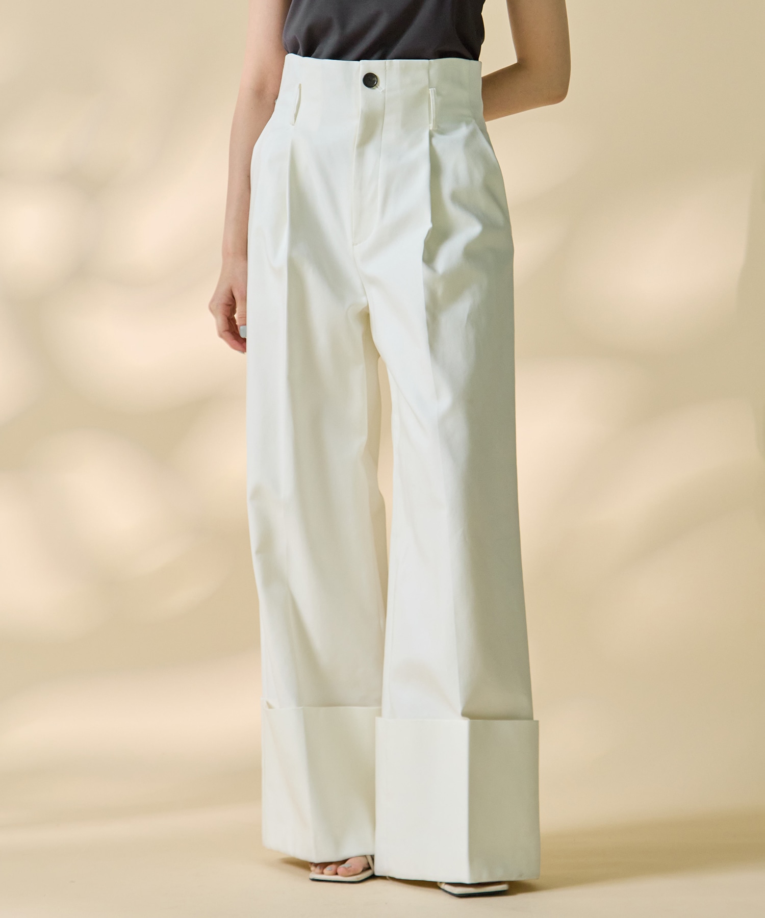 Wide Double Hem Trousers STUDIOUS