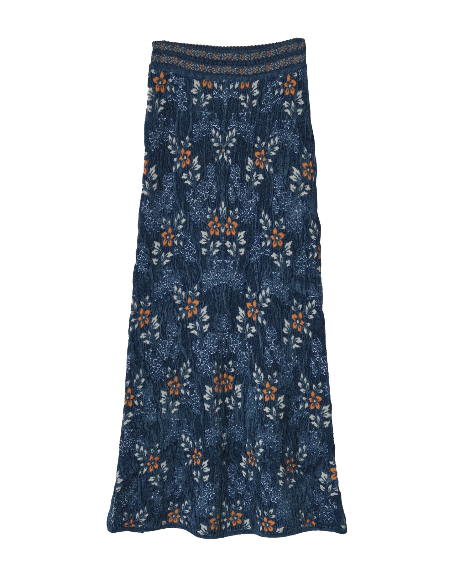 Floral Motif Chenille Knited Skirt Mame Kurogouchi