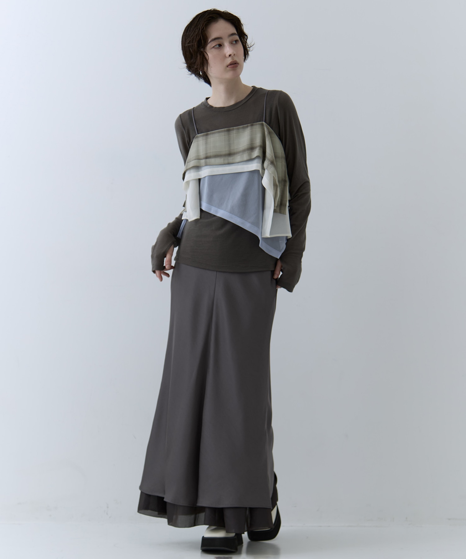 3way Camisole & Cashmere Long T STUDIOUS