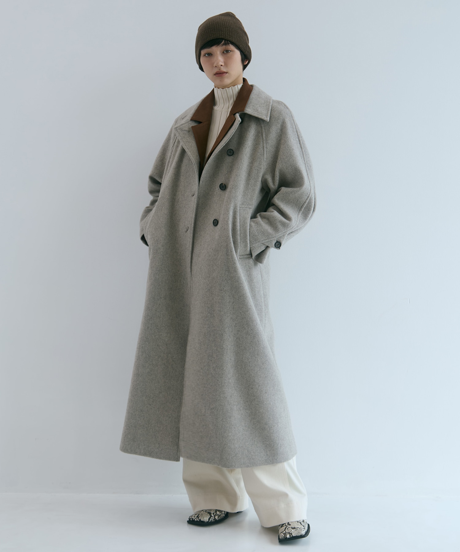 Stand Collar Wool Coat STUDIOUS