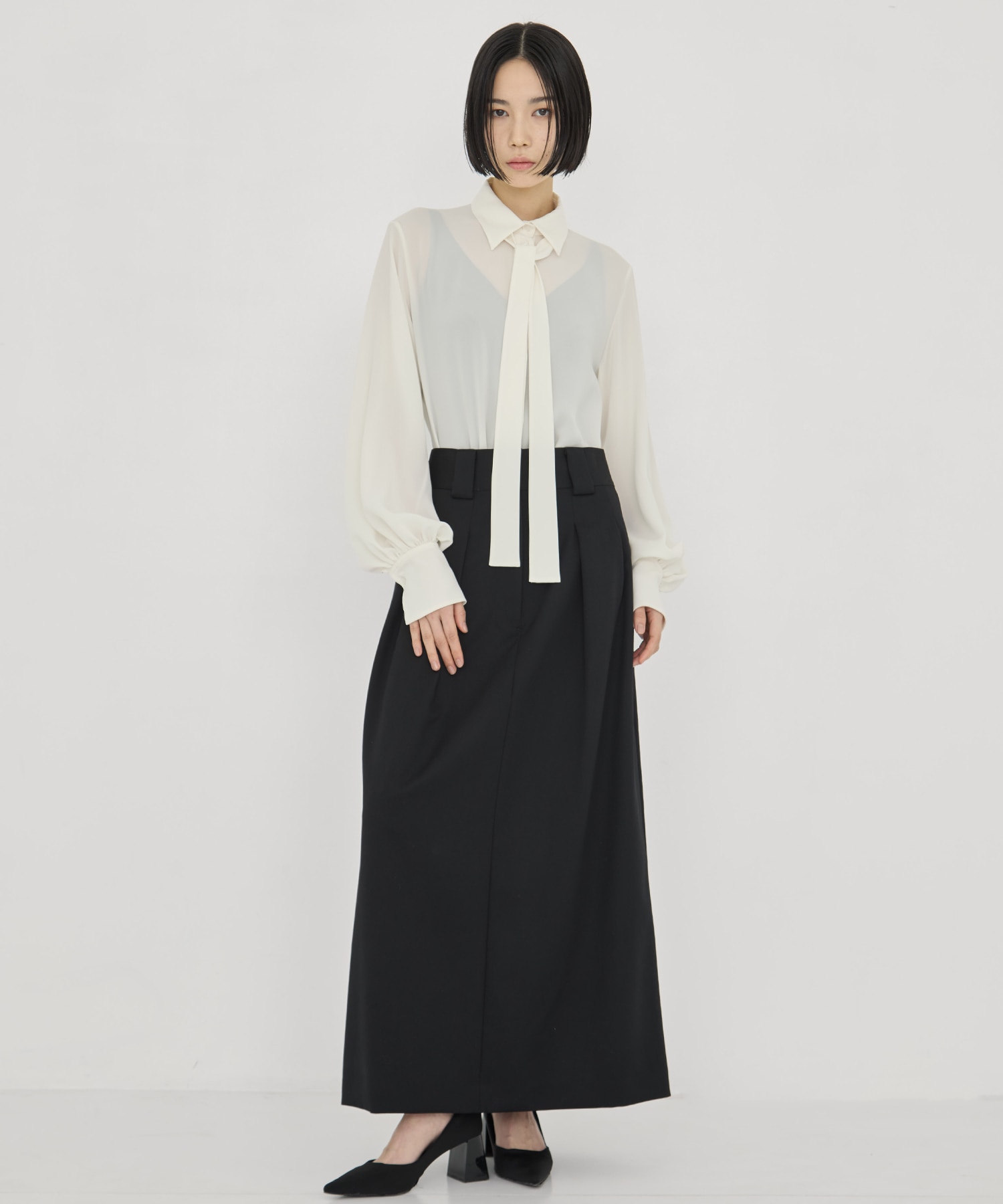 BLACK FORMAL BOWTIE SHIRT CINOH