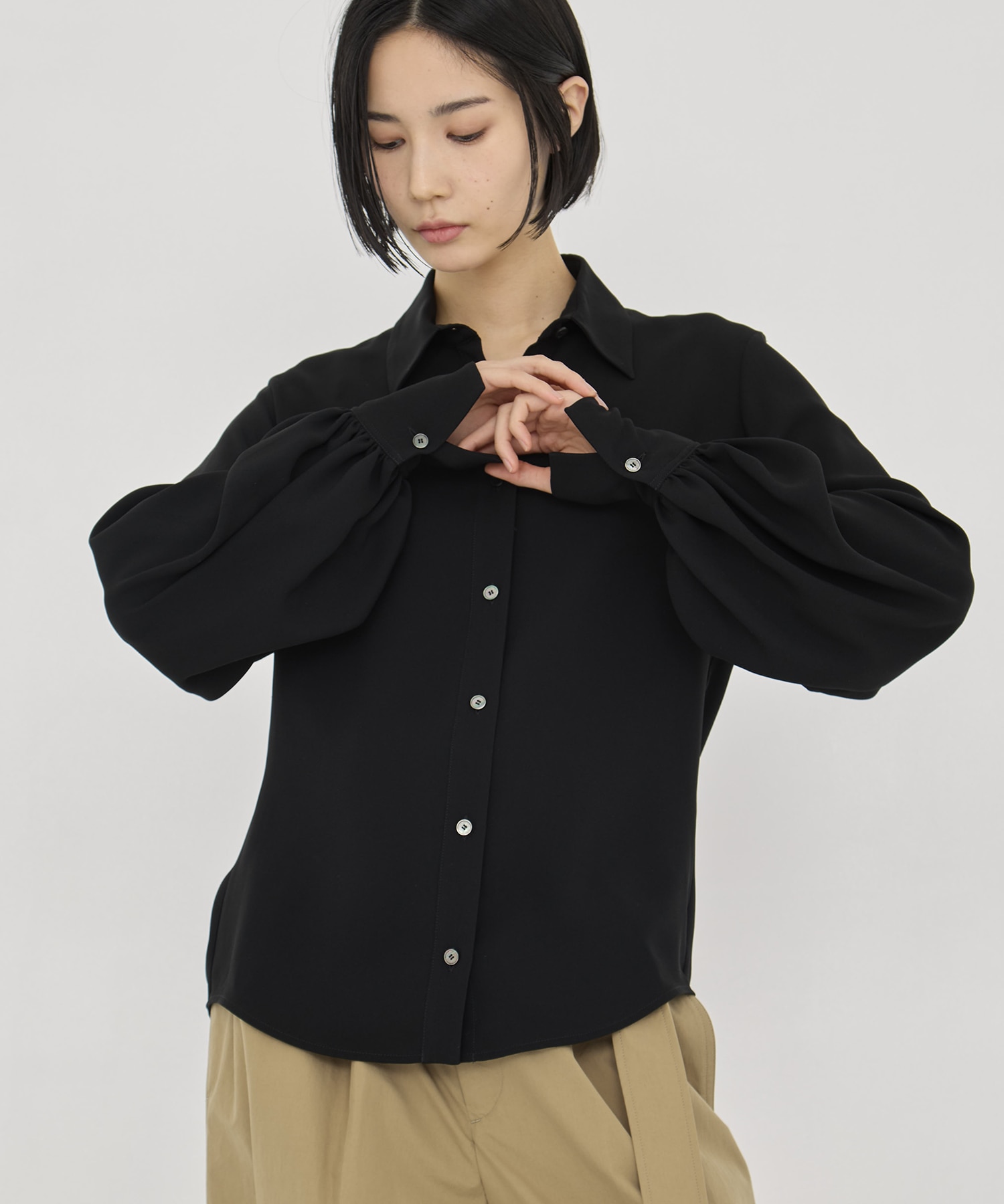 BLACK FORMAL BOWTIE SHIRT CINOH