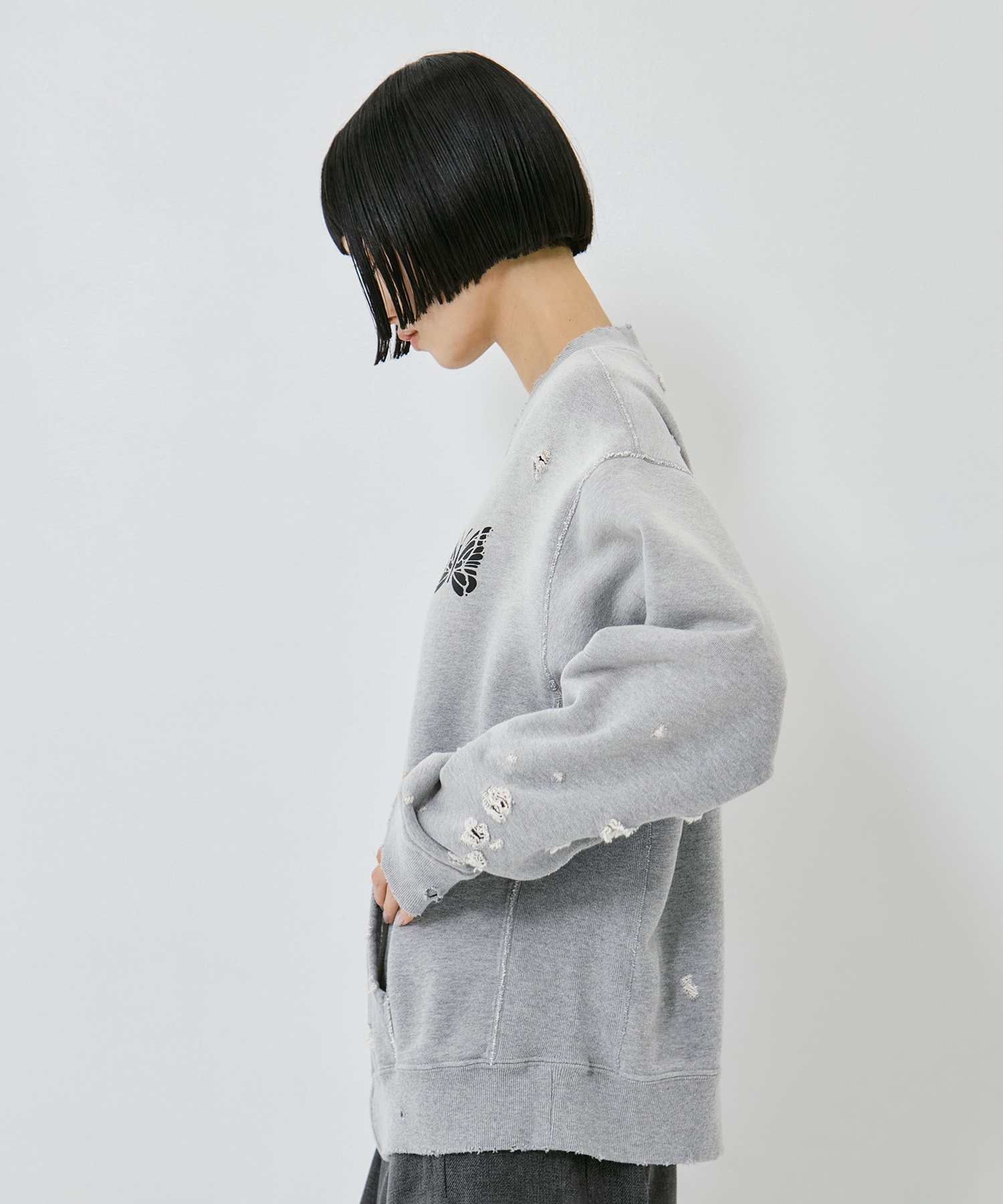 Deconstructed Zipped Sweat Needles