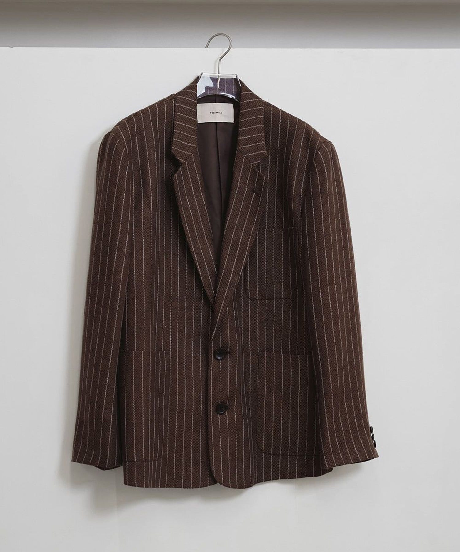Boyfriend Stripe Linen Jacket TODAYFUL