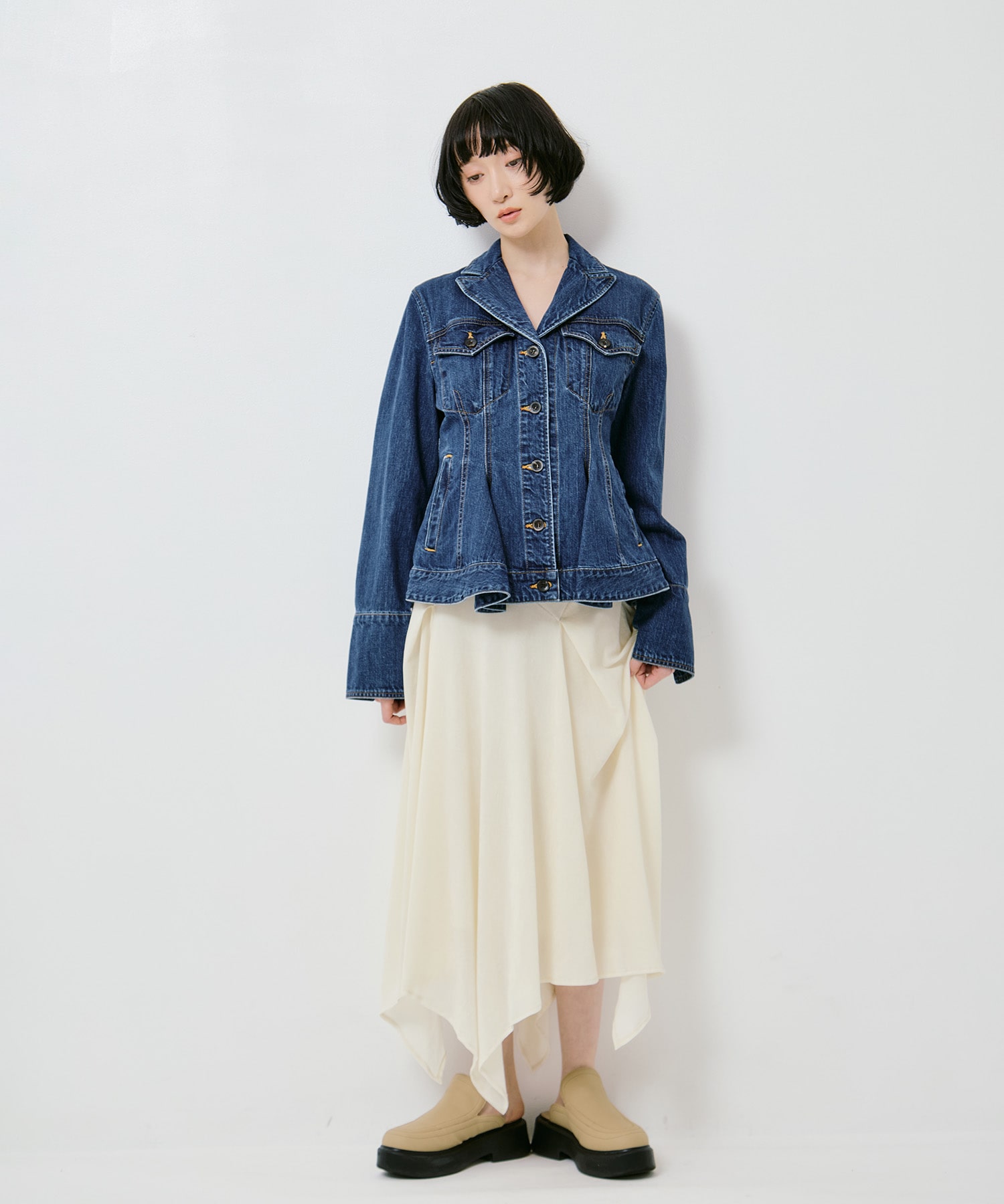 ORGANIC COTTON TAILORED DENIM JACKET FETICO