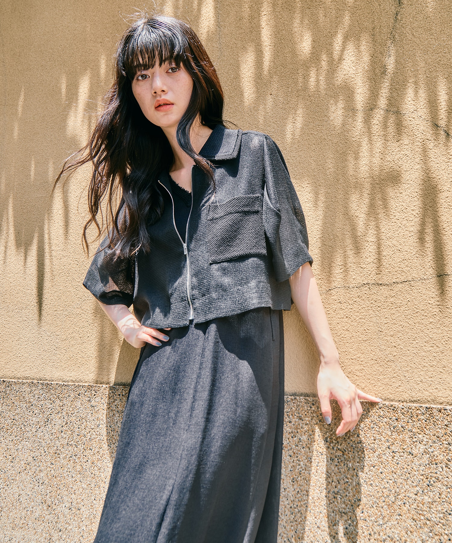 Washable Mesh Blouson STUDIOUS