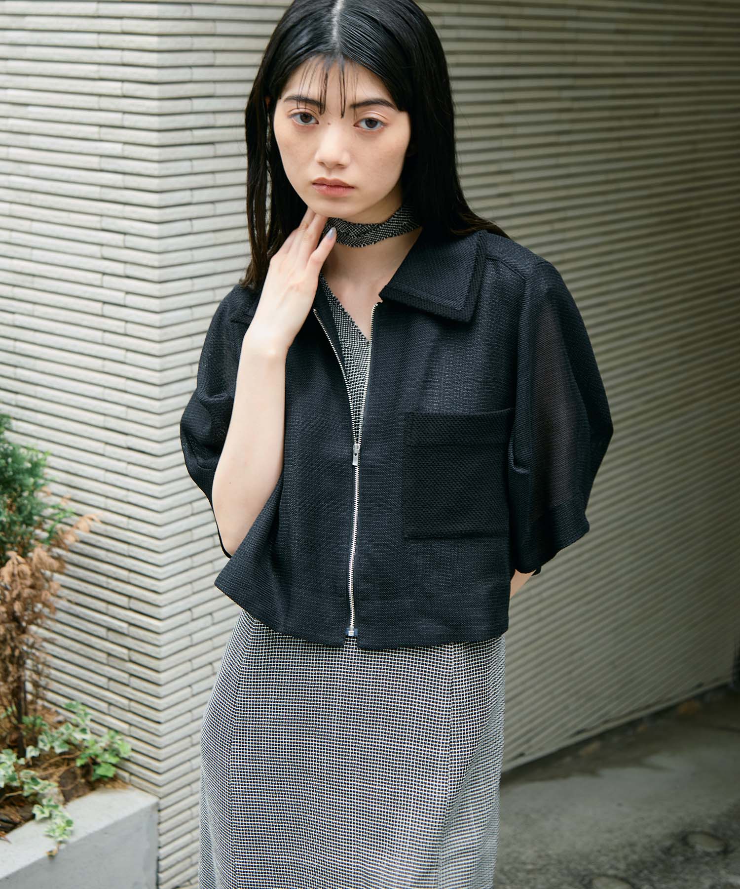 Washable Mesh Shirt Blouson STUDIOUS