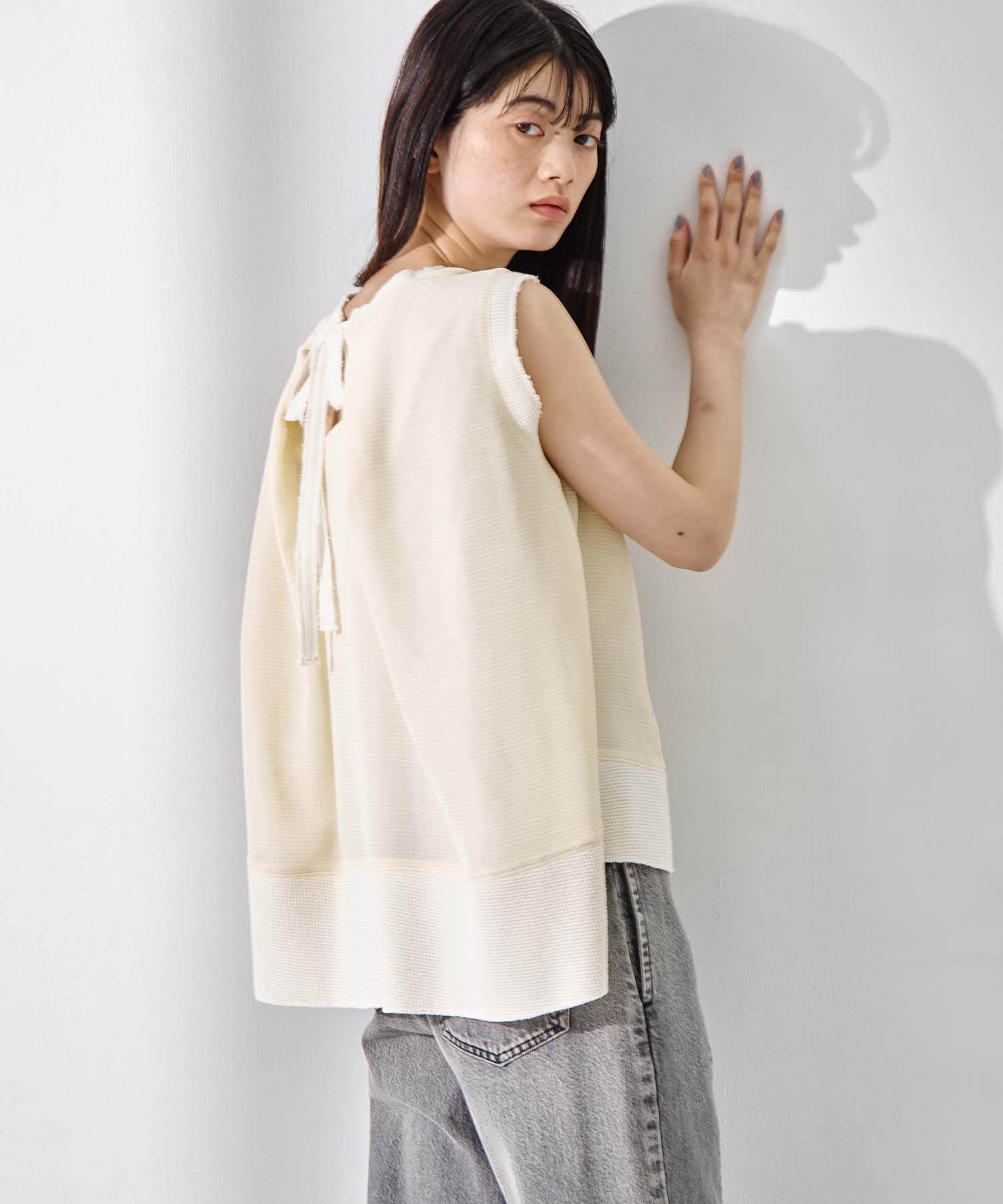 Sleeveless Washable Mesh Blouse STUDIOUS