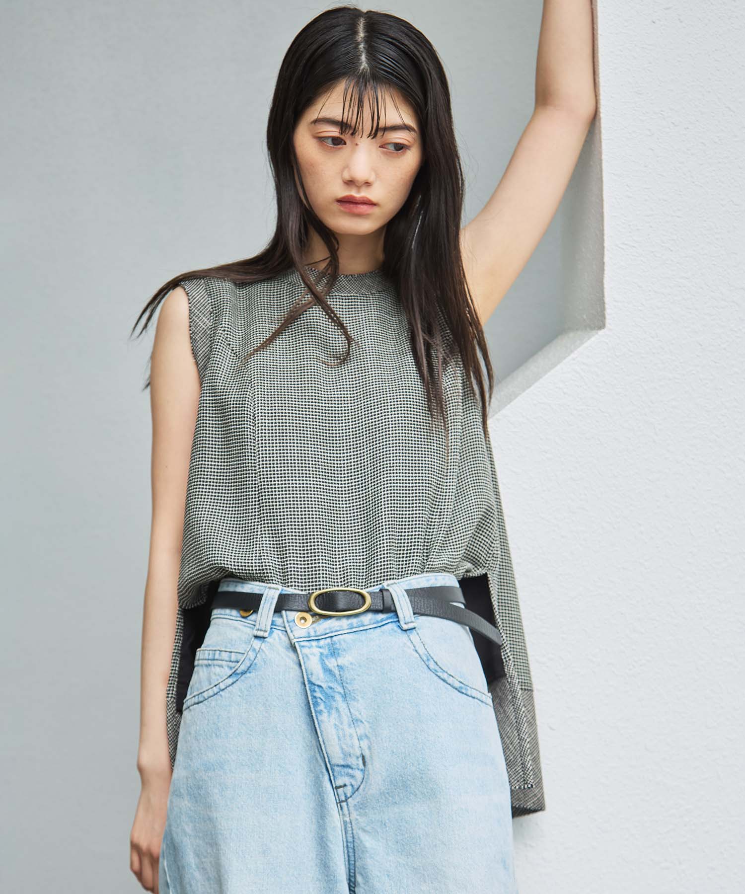 Sleeveless Washable Mesh Blouse STUDIOUS