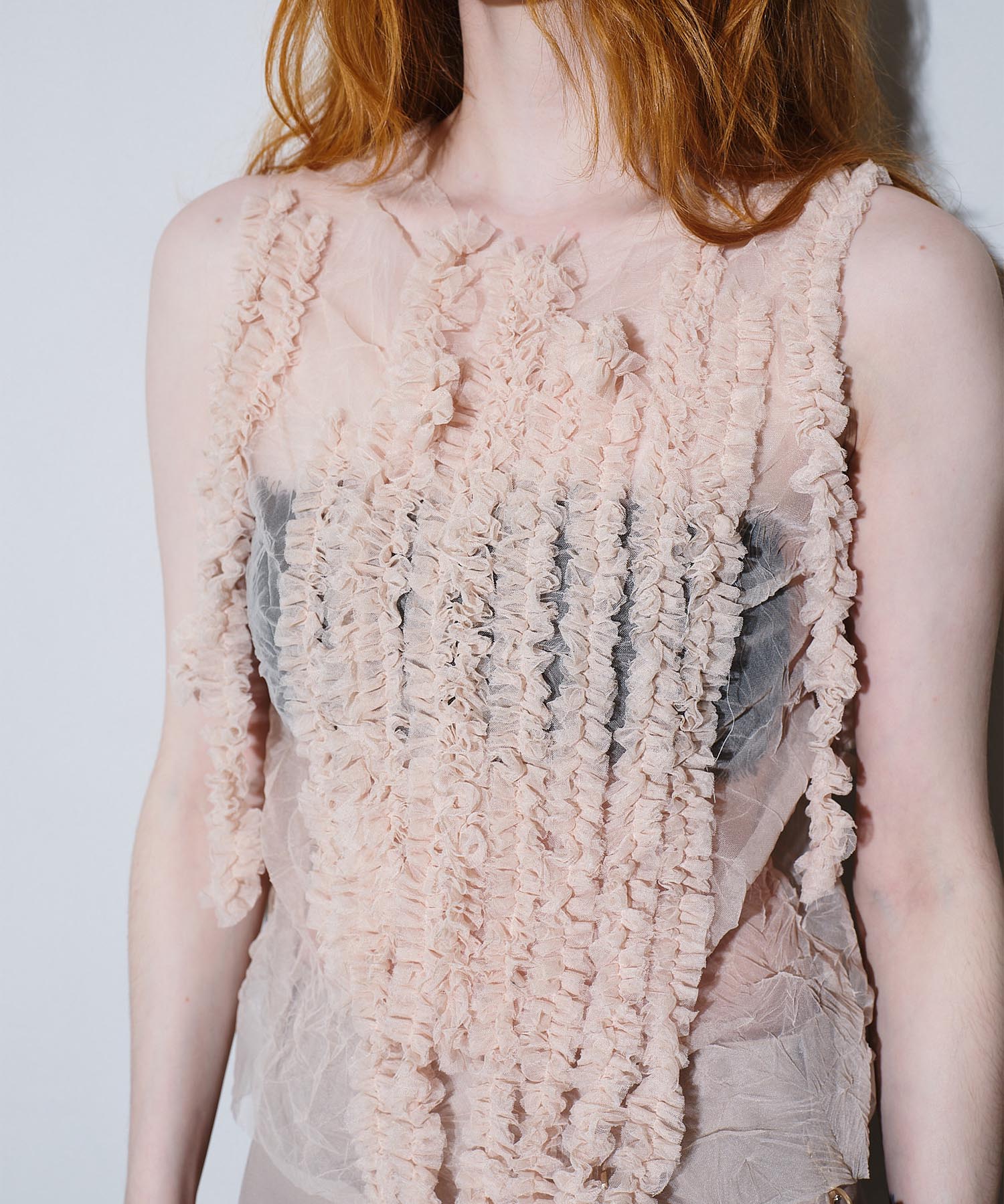 Washer eternal frill blouse HEELAL