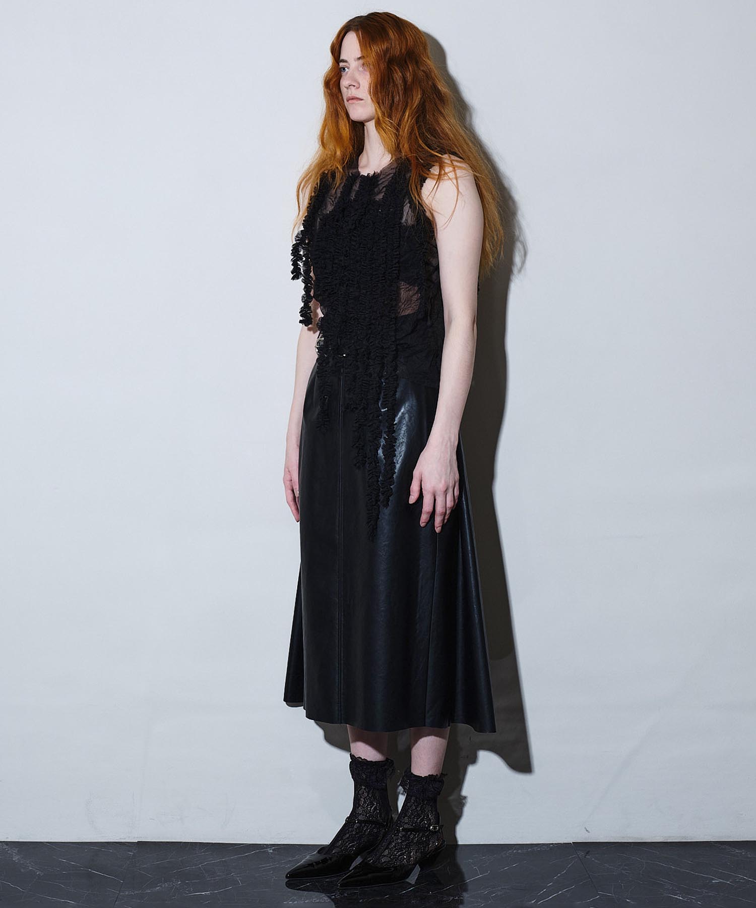 Washer eternal frill blouse HEELAL