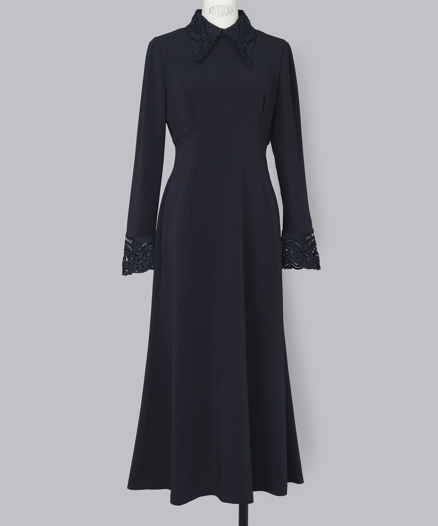 Triacetate Polyester Embroidered Dress Mame Kurogouchi