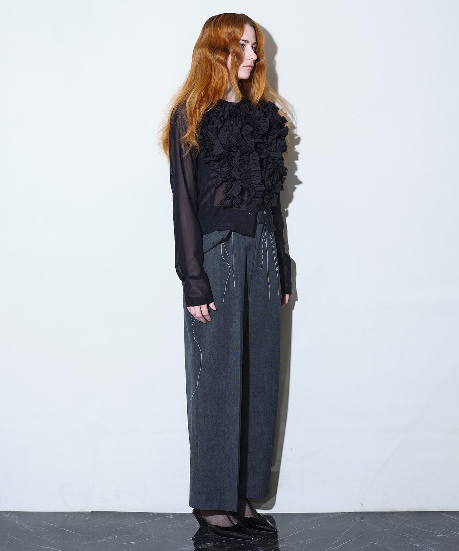 Daria motif tulle cardigan HEELAL