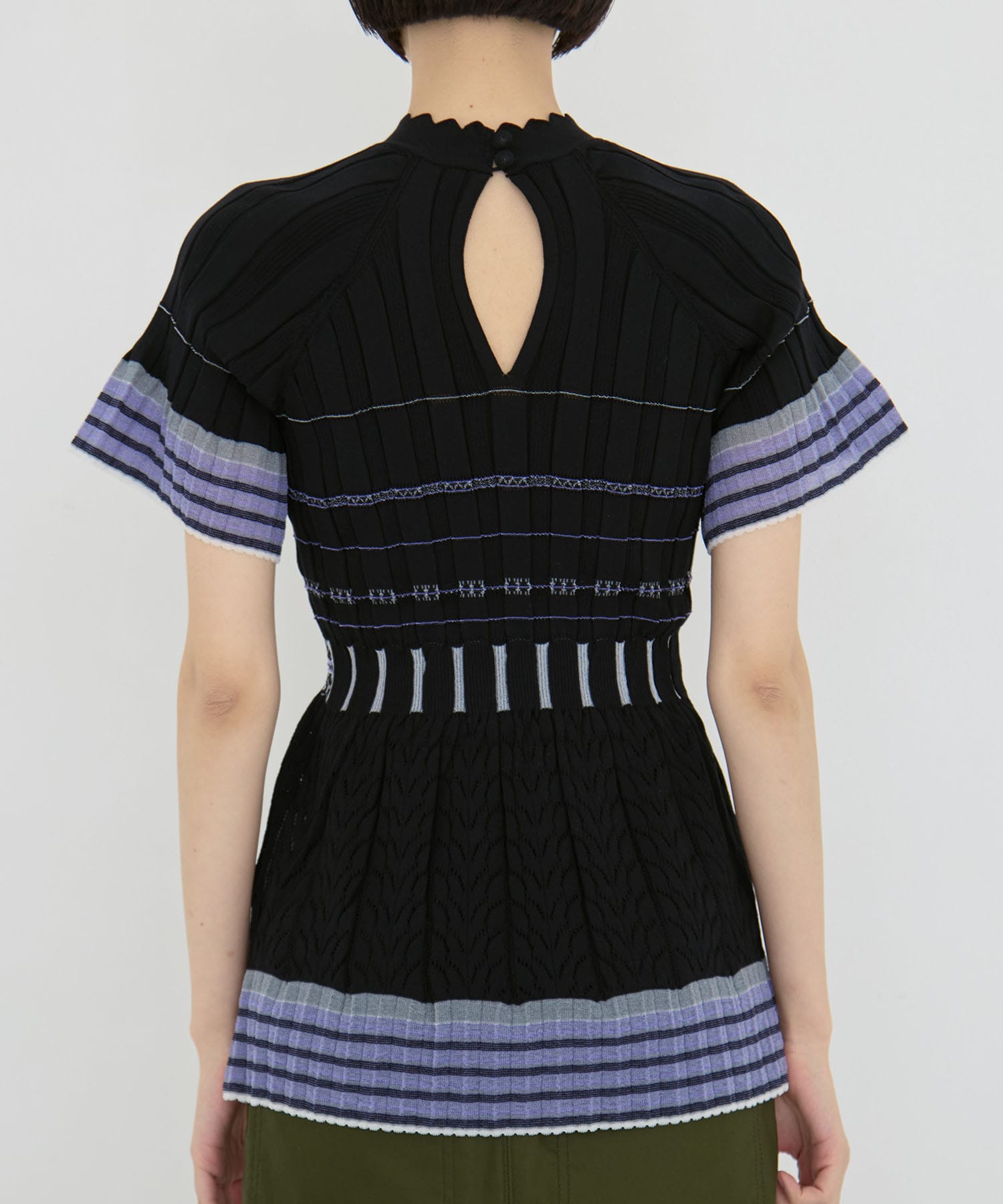 Lamp Shaped Knit Top Mame Kurogouchi