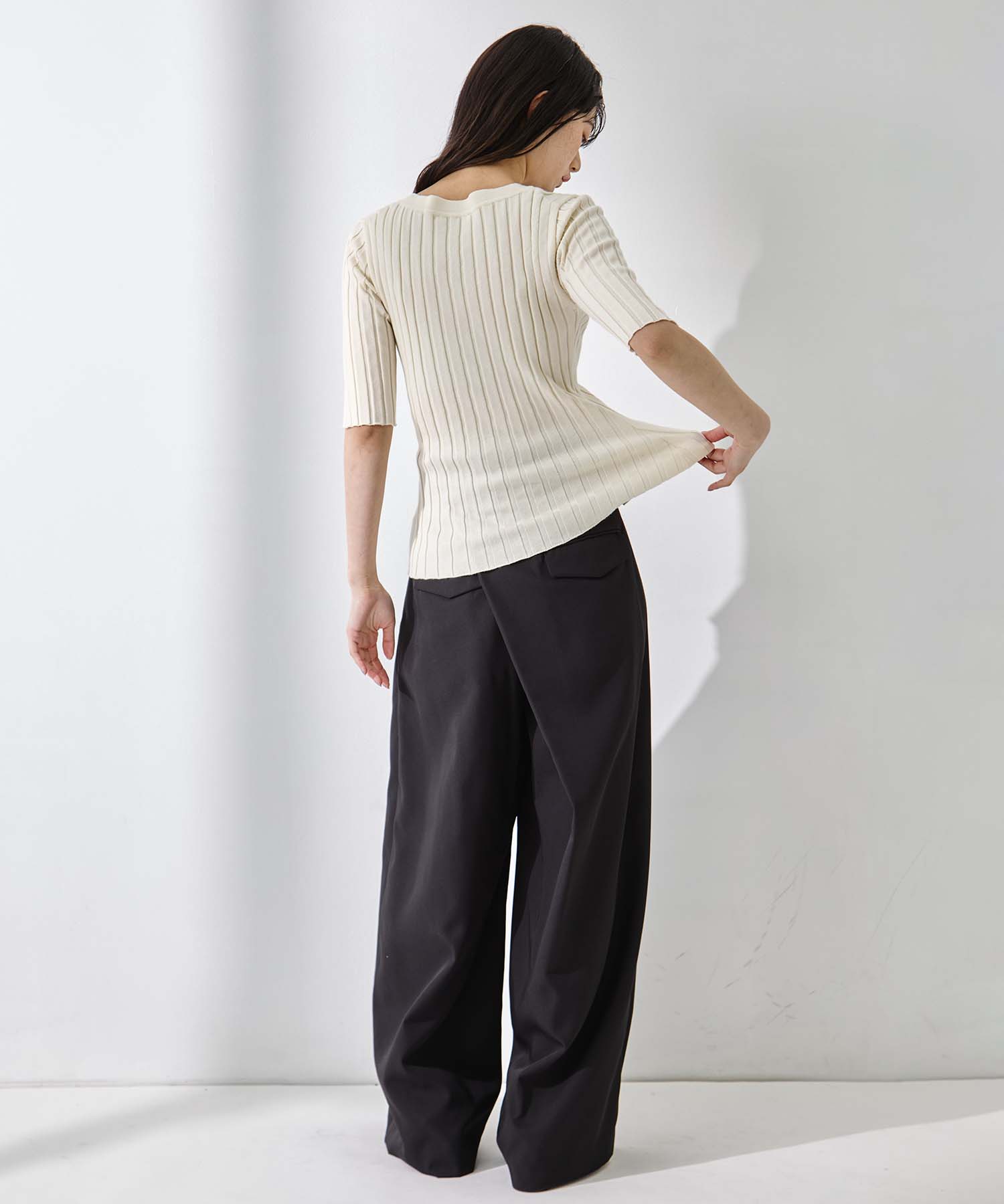 Silk Viscose Wide Rib Cardigan STUDIOUS