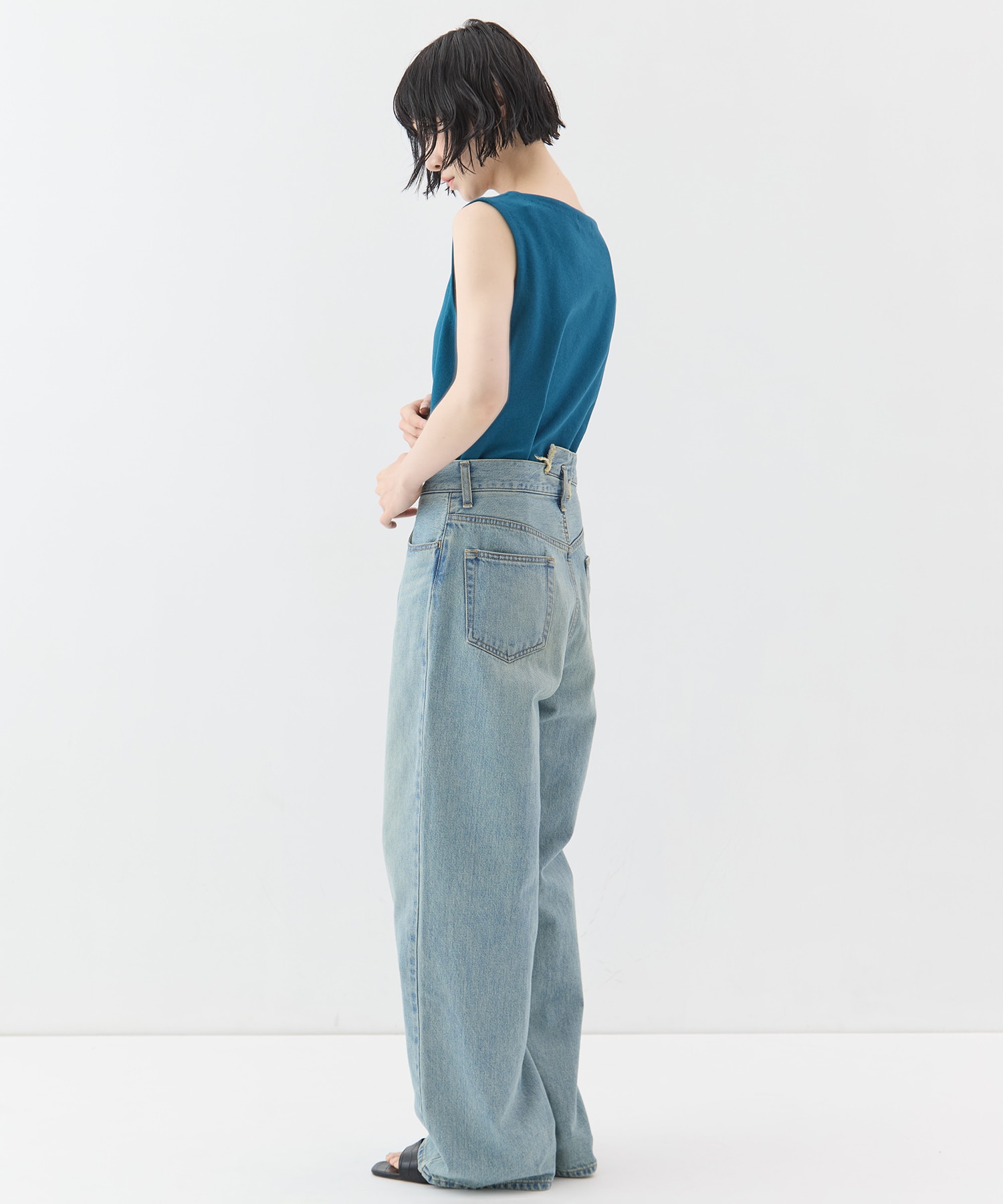 DOUBLE WAIST DENIM PANTS STUDIOUS