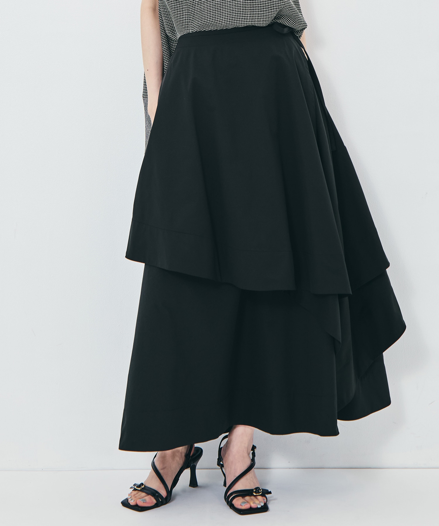 Asymmetry Wrap Layer Skirt STUDIOUS
