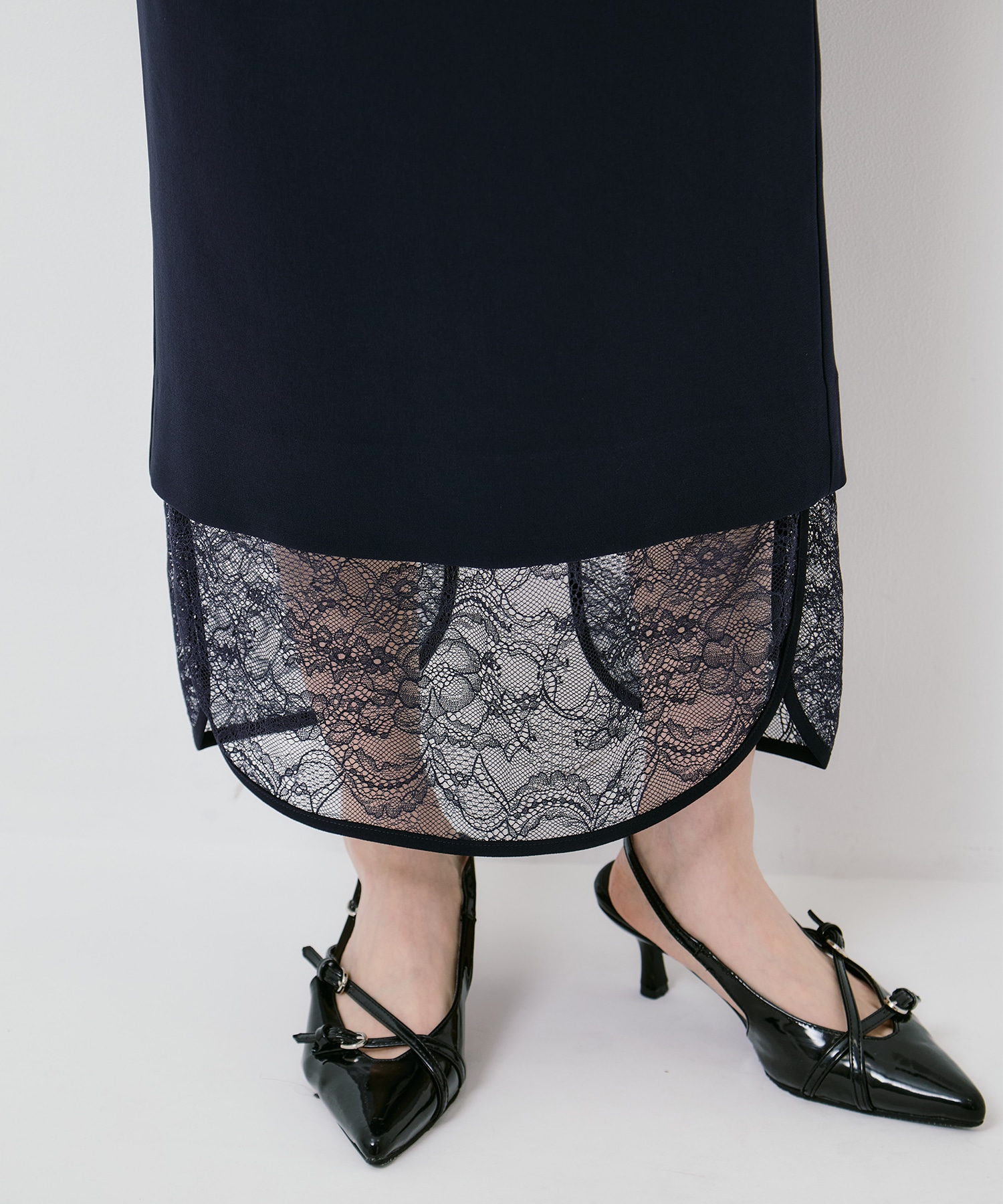 Raschel Lace Layered Skirt Mame Kurogouchi