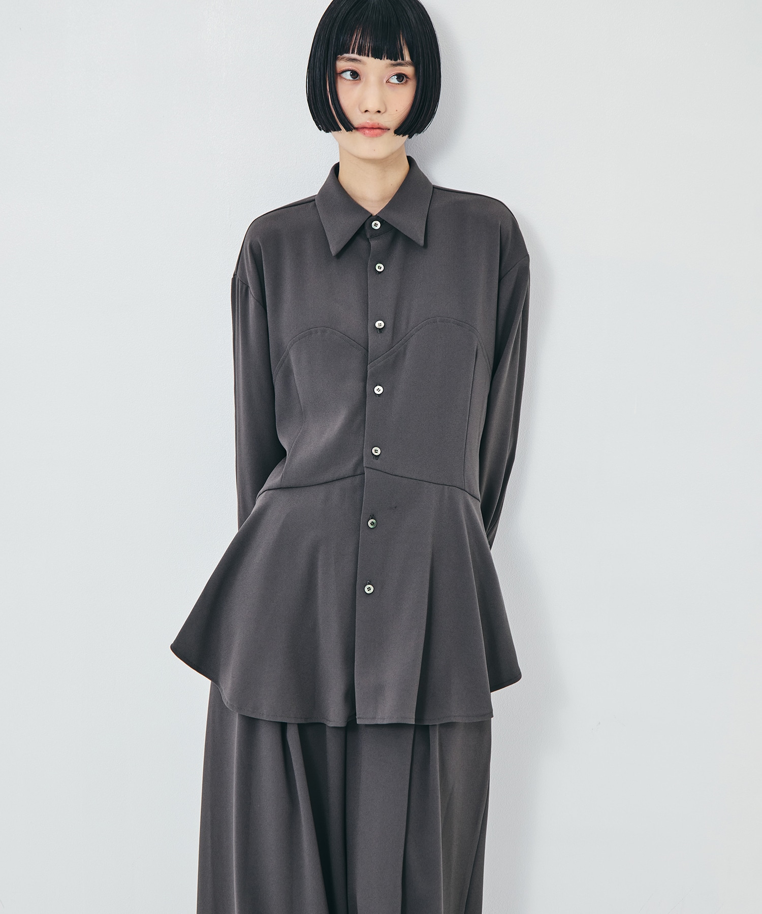 Peplum Hem Shirt UJOH