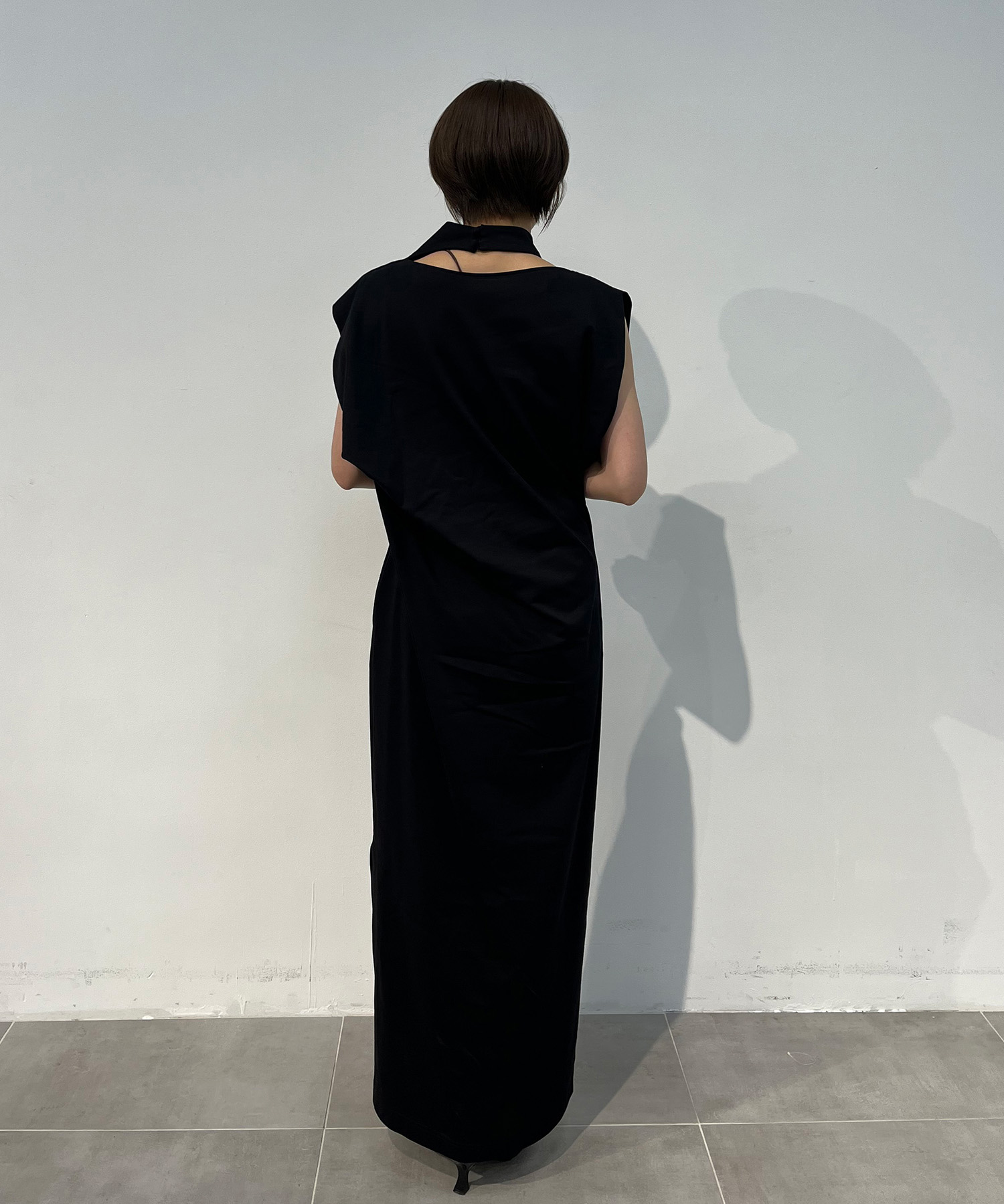 Cotton Jersey Asymmetric Dress Mame Kurogouchi
