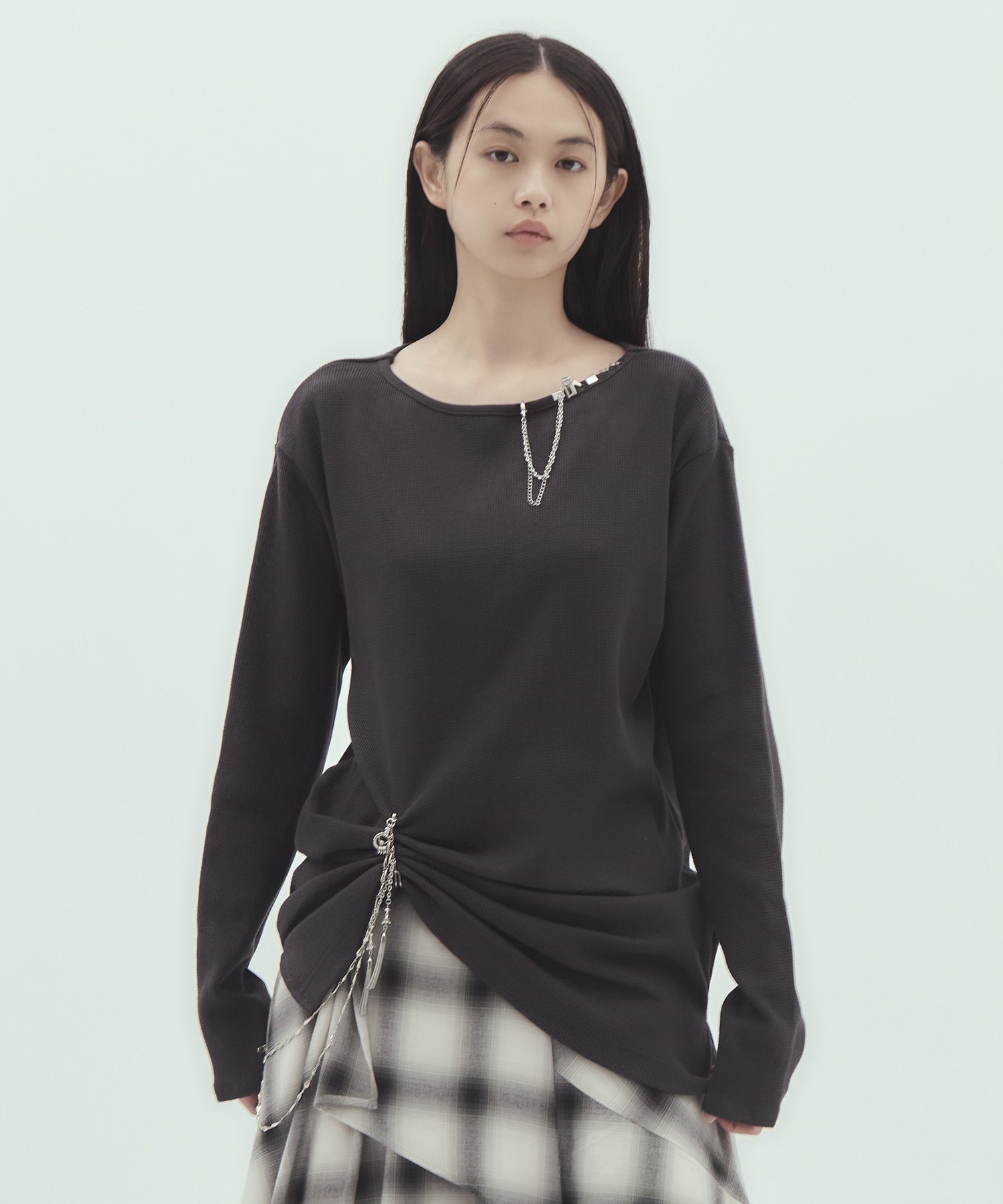 body piercing long sleeve　pullover tanakadaisuke