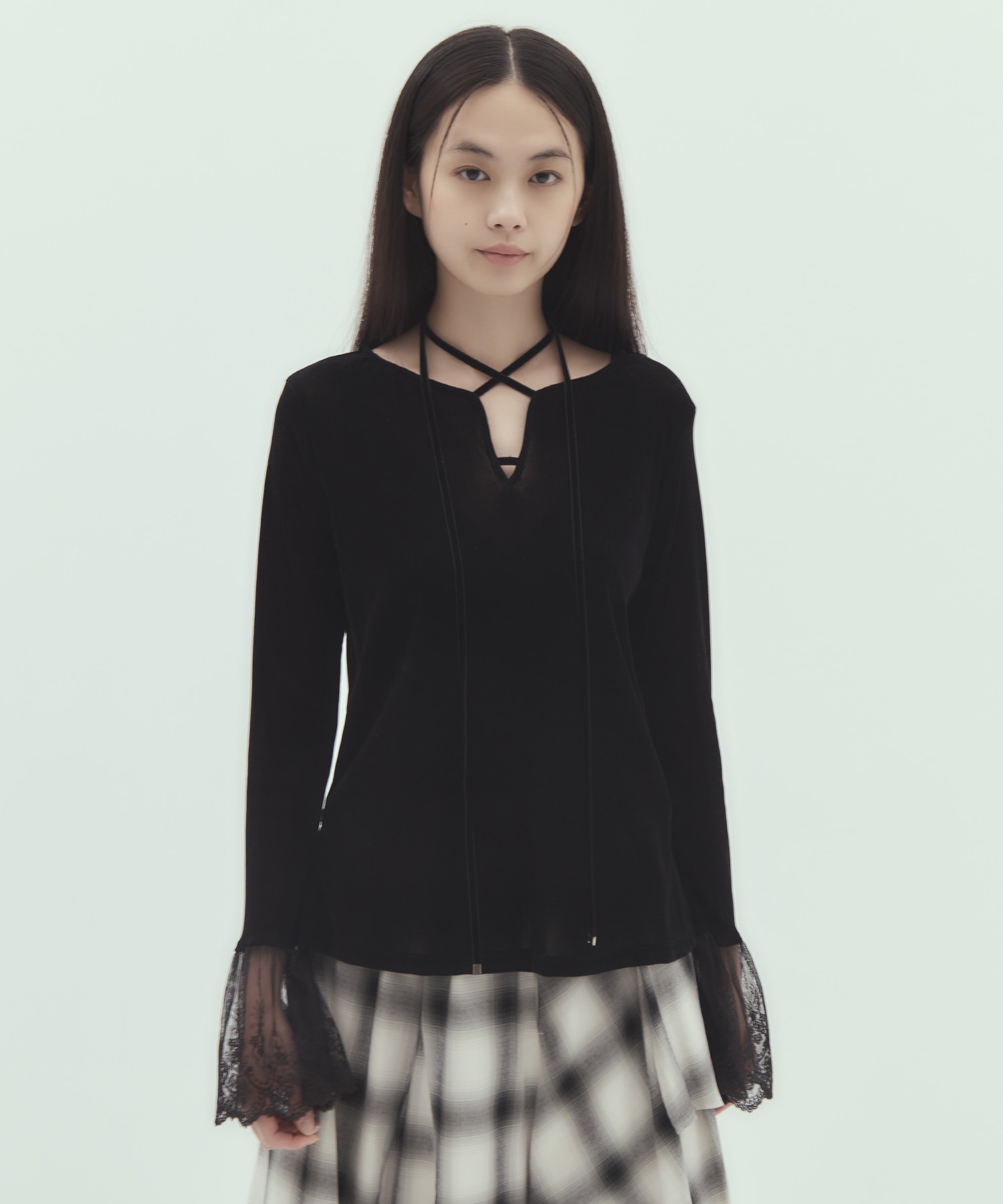 flocky tulle pullover tanakadaisuke